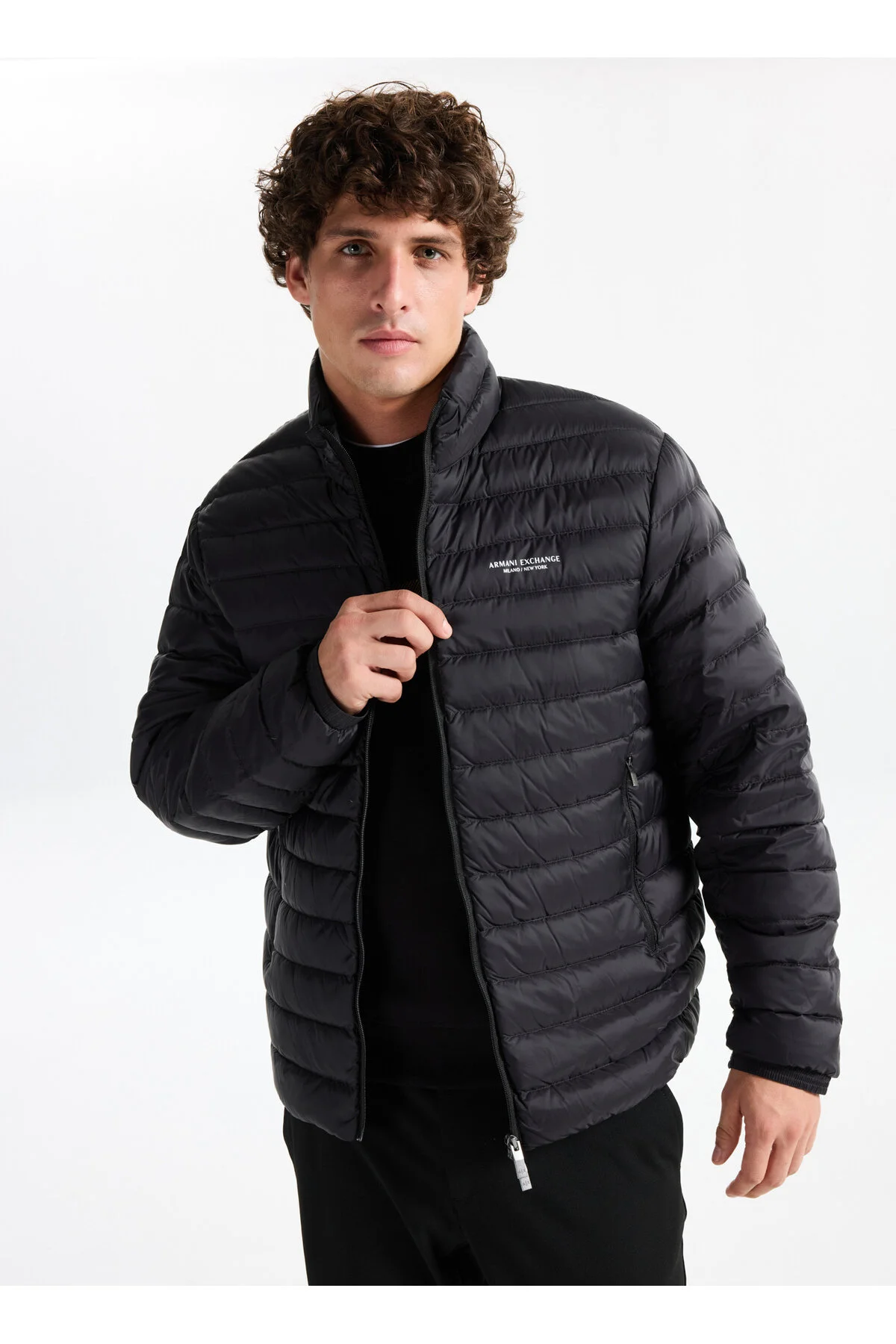 کاپشن مانتو مردانه مشکی XM001919AF16927UC001 اورجینال Armani Exchange