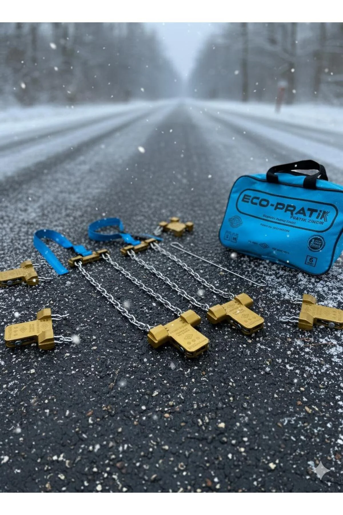 زنجیر چرخ ECO PRACTICAL SNOW CLAW 6 PACK PREMIUM CHAIN سازگاری عمومی Space
