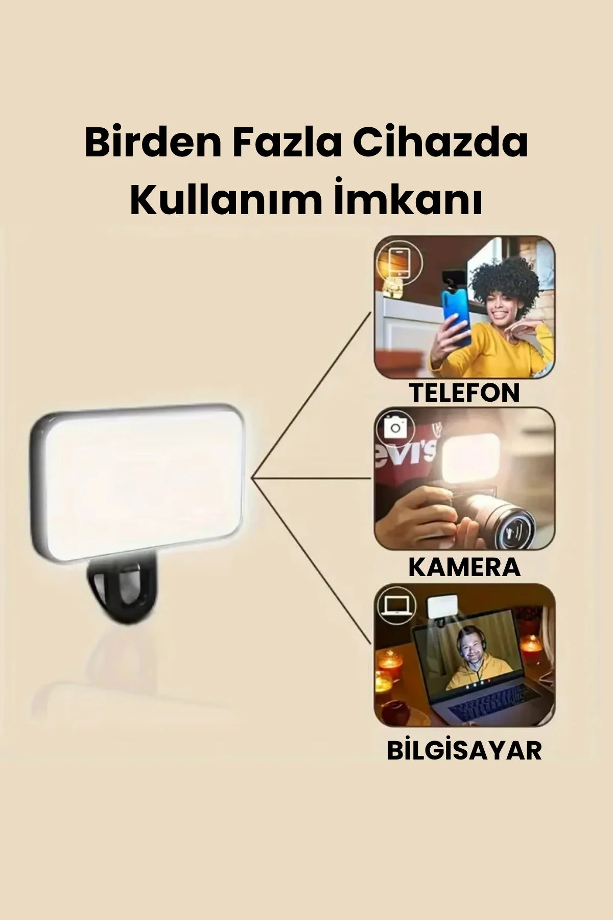 لوازم جانبی دوربین و عکس نورپردازی عکاسی سافت باکس مینی جیبی LED با 3 حالت نور قابل شارژ post alley