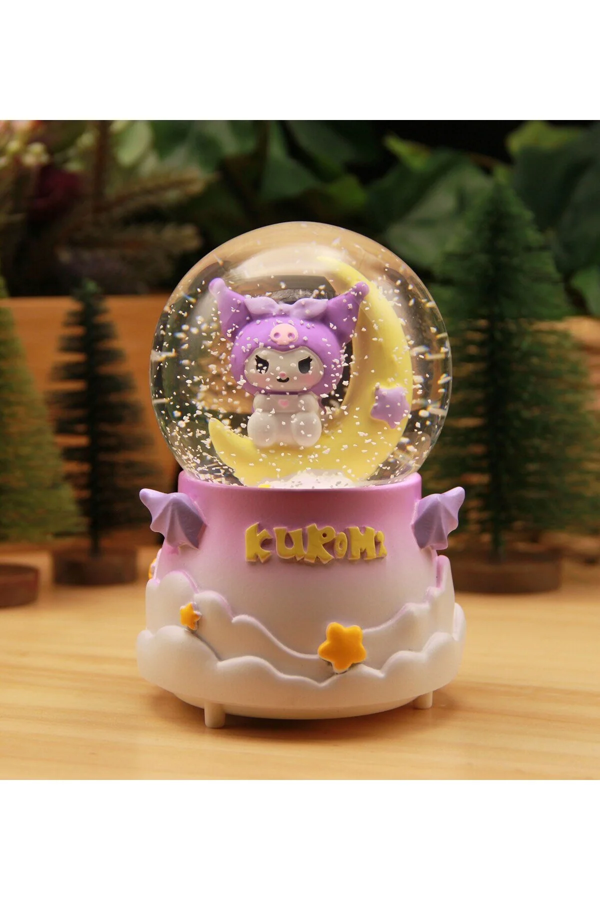 گوی برفی KUROMI نورانی و موزیکال SNOW GLOBE در سایز بزرگ A از ترکیه HEDİYEBİZİZ