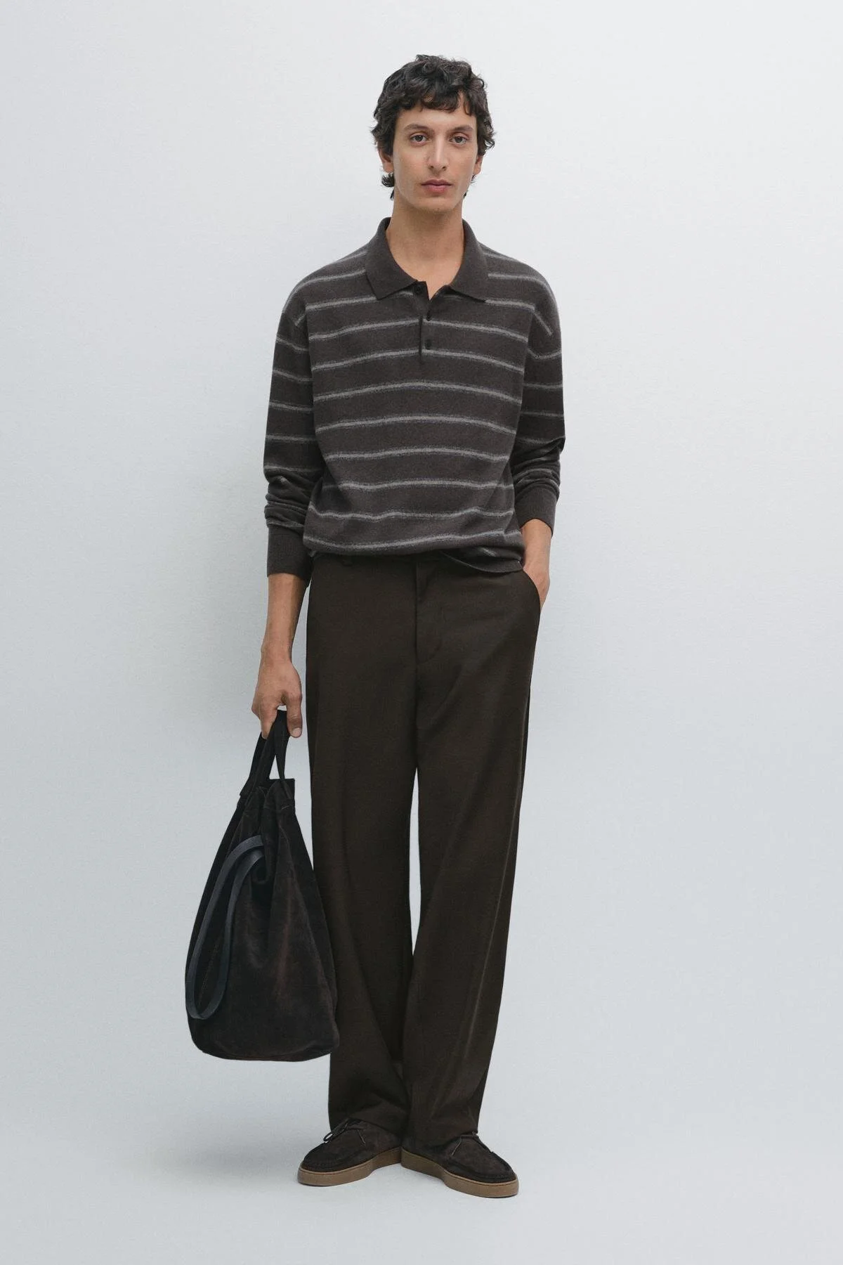پلیور ژاکت یقه چوگان دستبند راه Massimo Dutti
