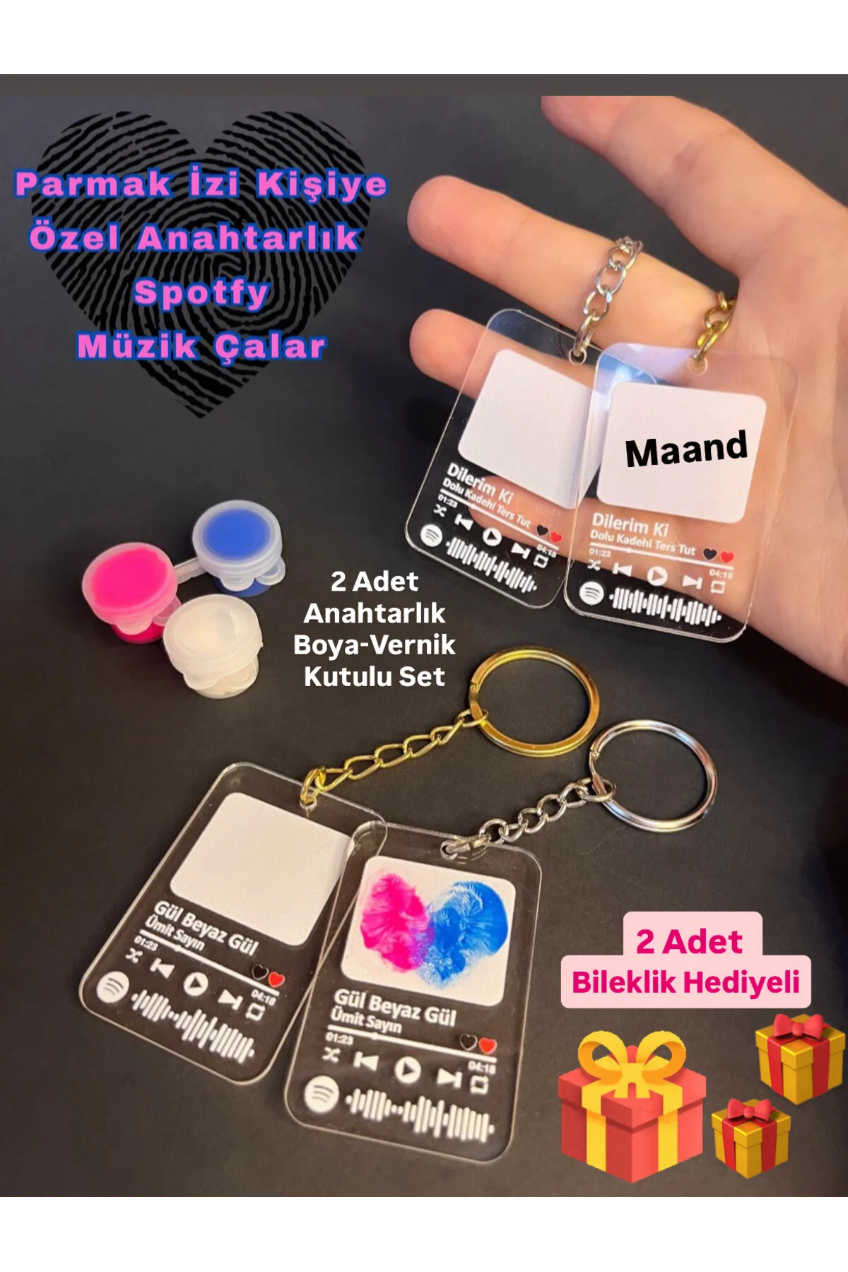 جلیقه کلید ست ساخت جاکلیدی شخصی ساز SPOTIFY PLAYERPRINT 2 PIECES عزیز Maand
