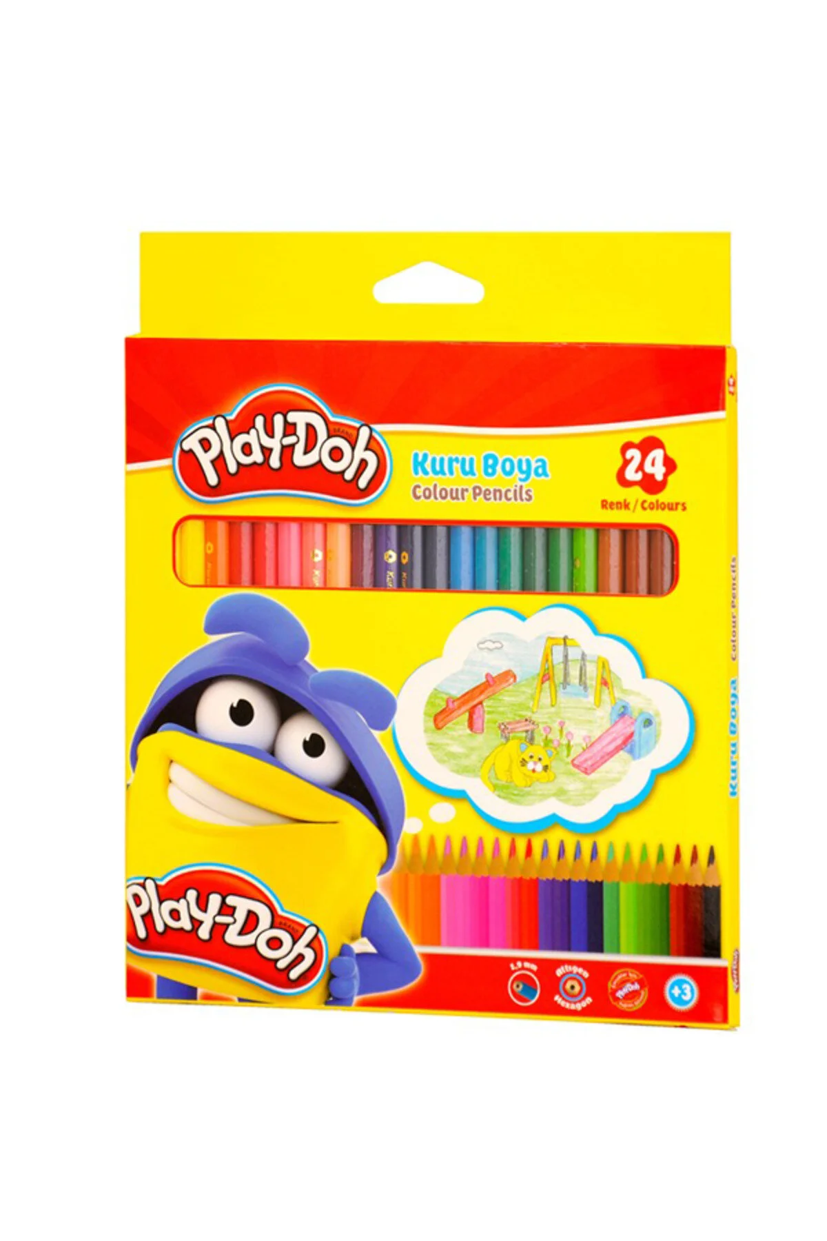 مداد رنگی PLAY DOH DRY PAINT FULL SIZE 24 COLOR KU003 Hasbro