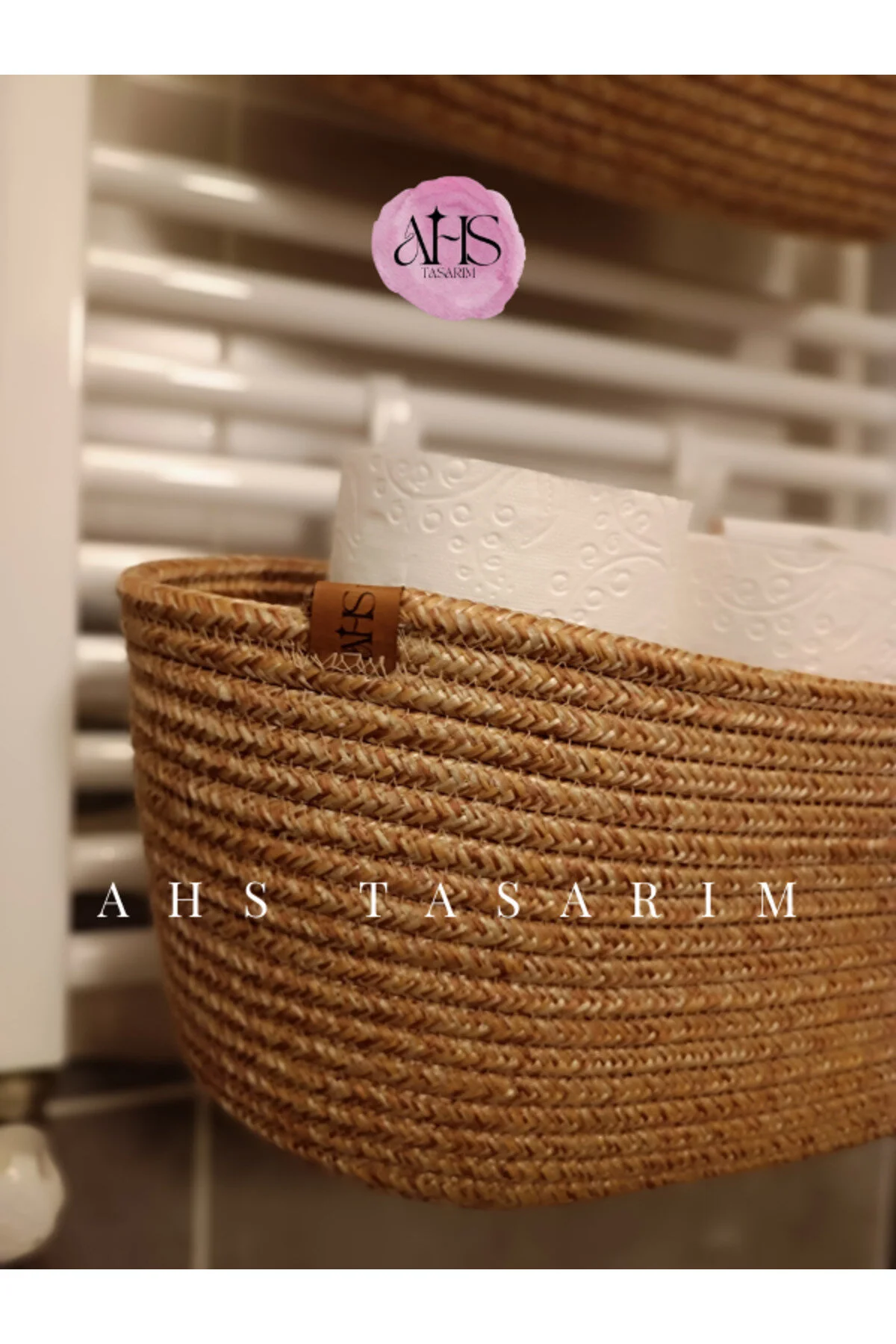 نظم‌دهنده حمام سبد دستی مواد طبیعی دیوار و آشپزخانه لانه زنبوری TOWLAN Home