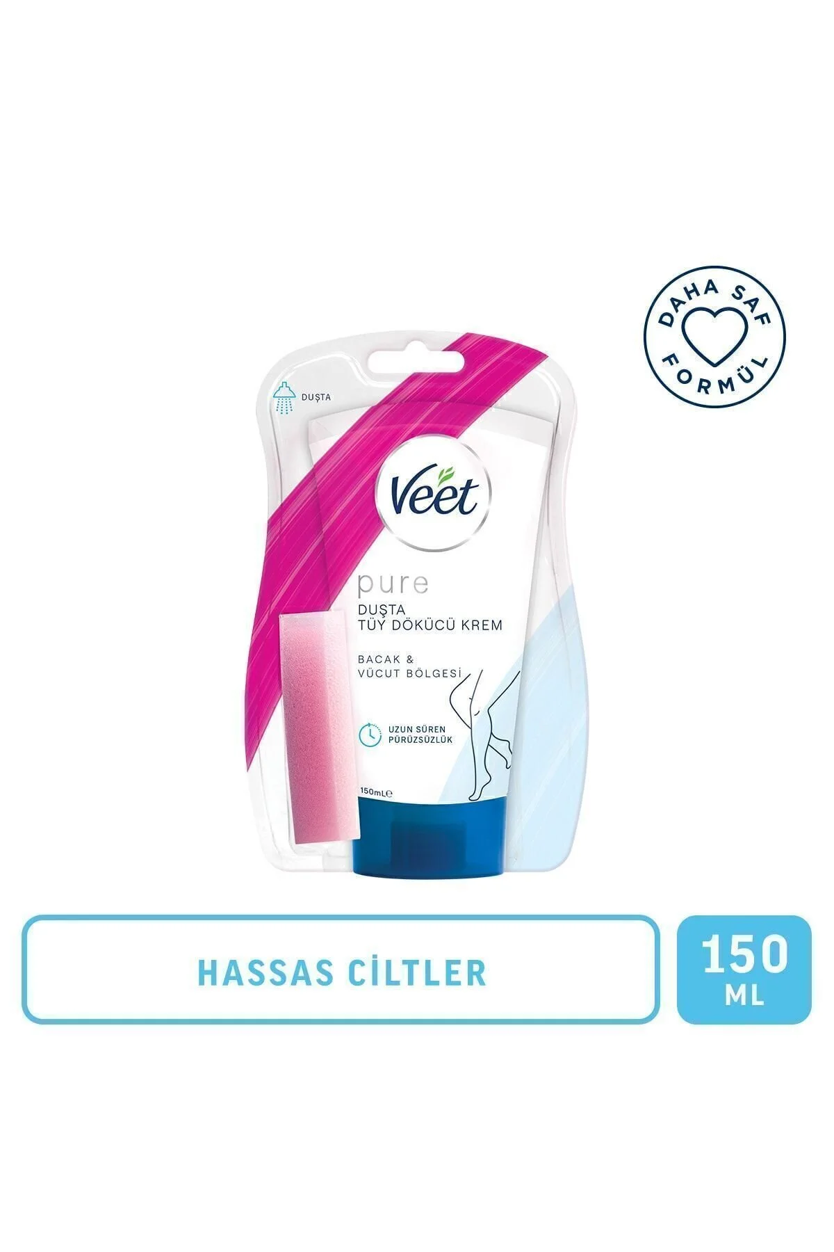کرم موبر خالص زیر دوش پوست حساس 150 میل رایحه تازه و بدون آمونیاک Veet