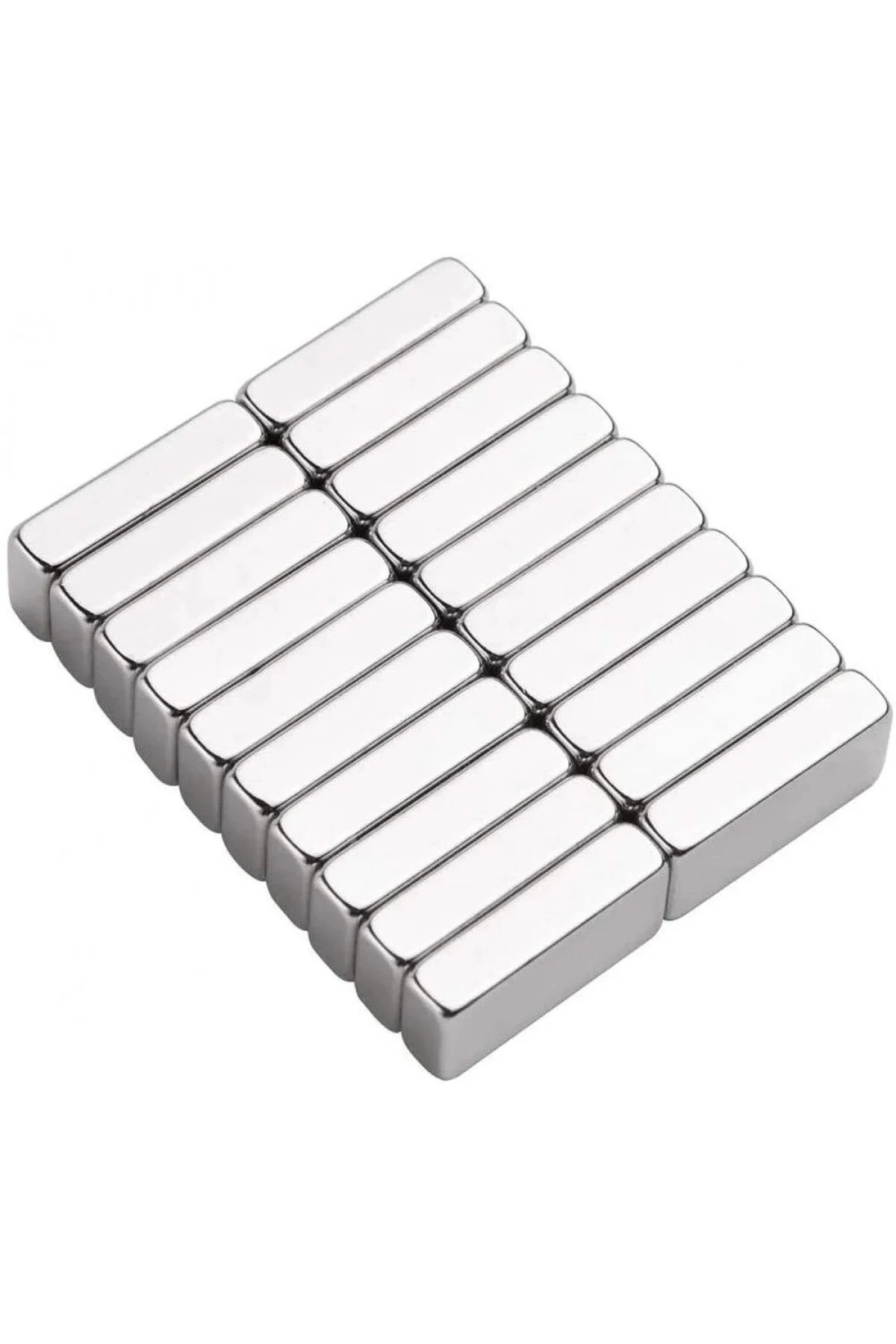 فیگور 50 قطعه 20X10X5 میلی متری آهنربا نئودیمیوم N35 آهنربای قوی گوشه دار و نیکل بادوام Ronanna