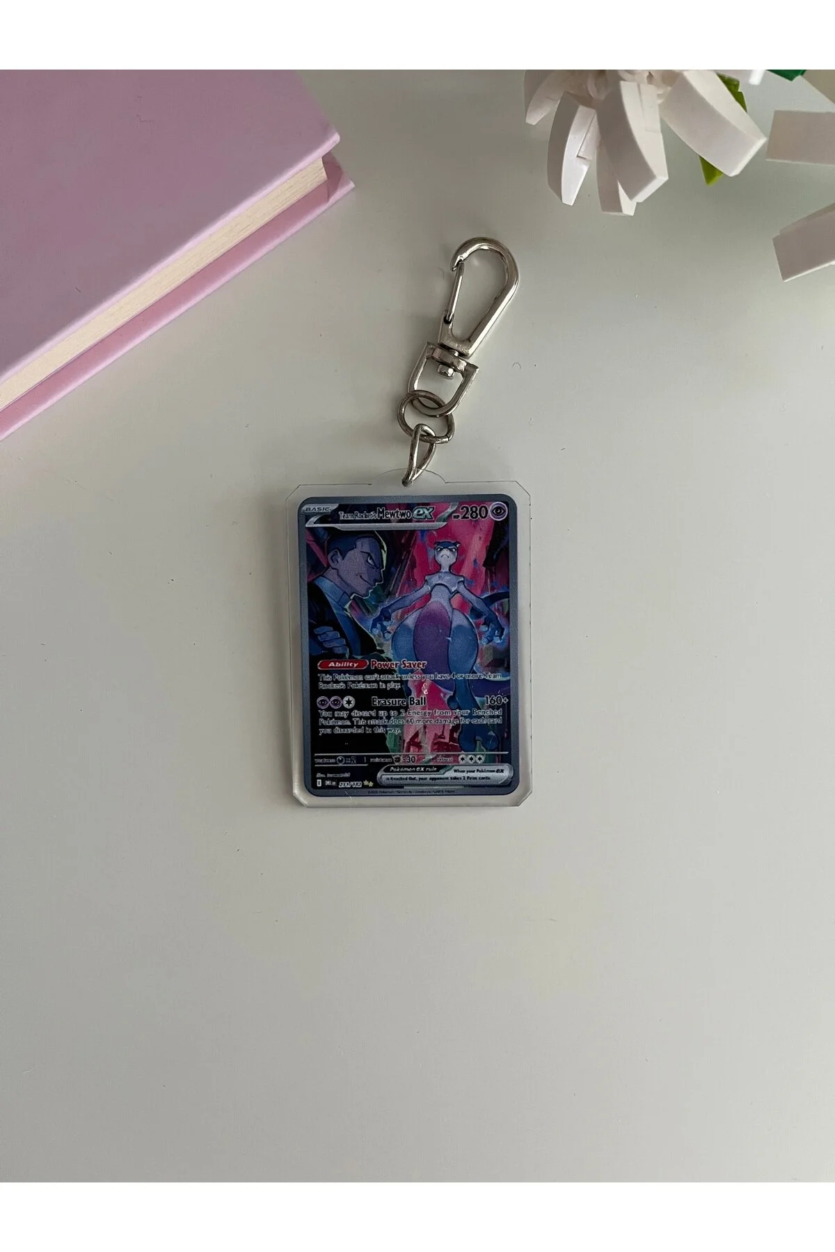 جلیقه کلید دسته کارت POKEMON TCG TEAM ROCKET'S MEWTWOEX CARD CHARM Hara Company