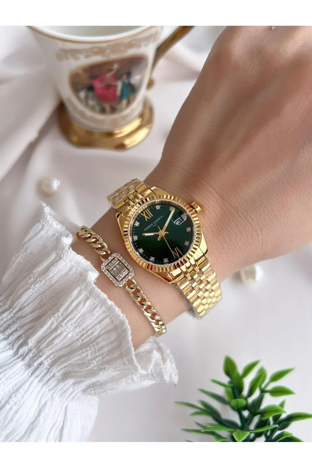 ساعت 3 مچی زنانه ضد آب با قاب و بند استیل 2 سال گارانتی RL.M1007.4 اورجینال Pierre Cardin
