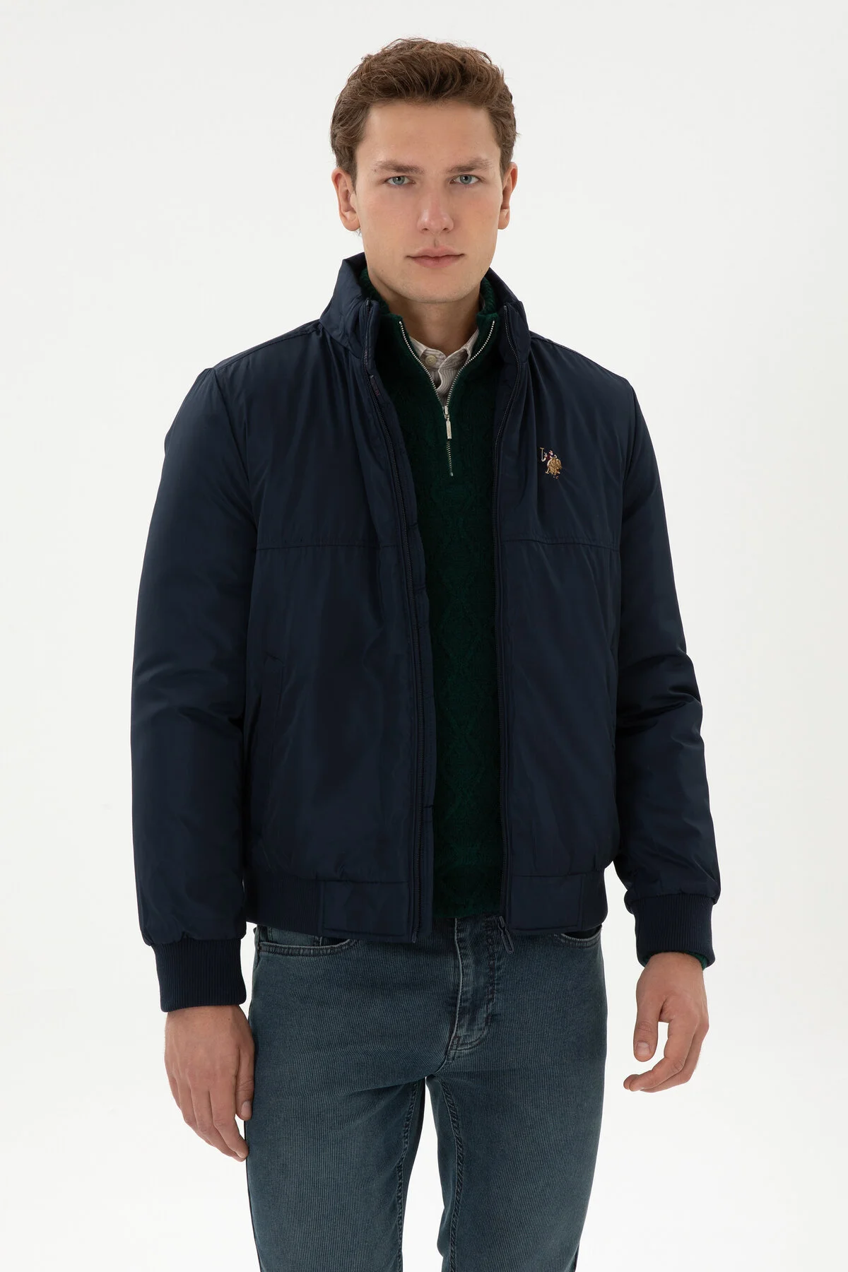 کاپشن مانتو آبی سرمه ای مردانه 50310244 VR033 U.S. Polo Assn.