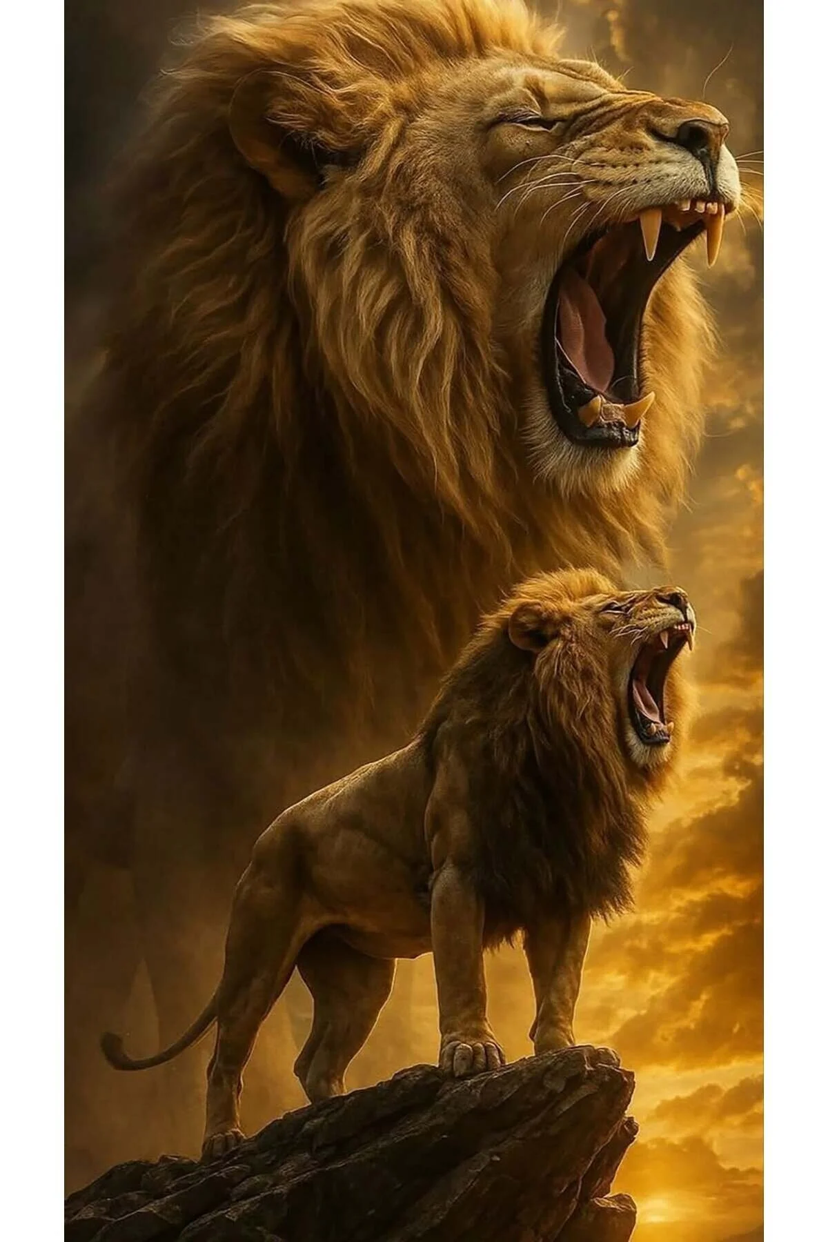 پازل قدرت پادشاه THE LION'S ROAR 40X70CM T117 نقاشی موزاییک DIALANDS DIAMOND از ترکیه Dialands Mozaik