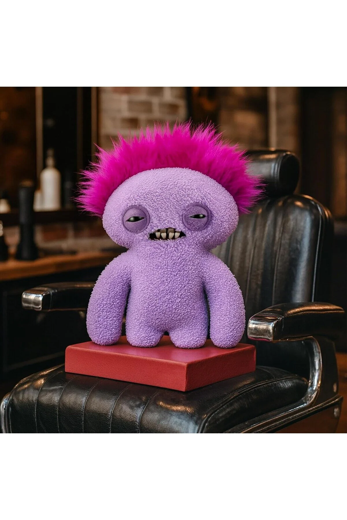 اسباب بازی های پشمی HAIRY SUPER SOFT ZURU FUGGLER FUGGS PUSH TOY SQUIDGE MOHAWK PURPLE 22CM TOYFEST
