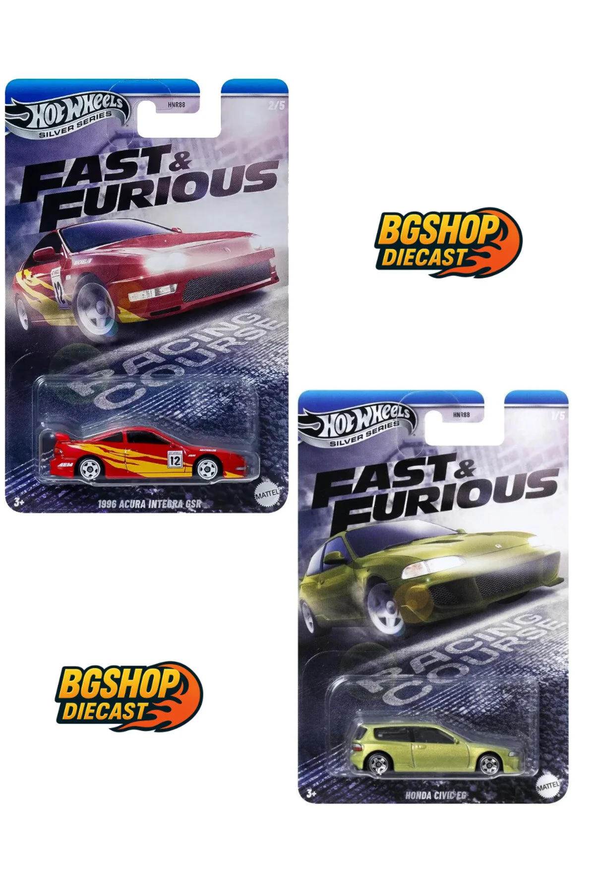 ماشین اسباب بازی FAST AND FURIOUS HONDA CIVIC EG 1996 INTEGRA GSR LONG KART از ترکیه HOT WHEELS