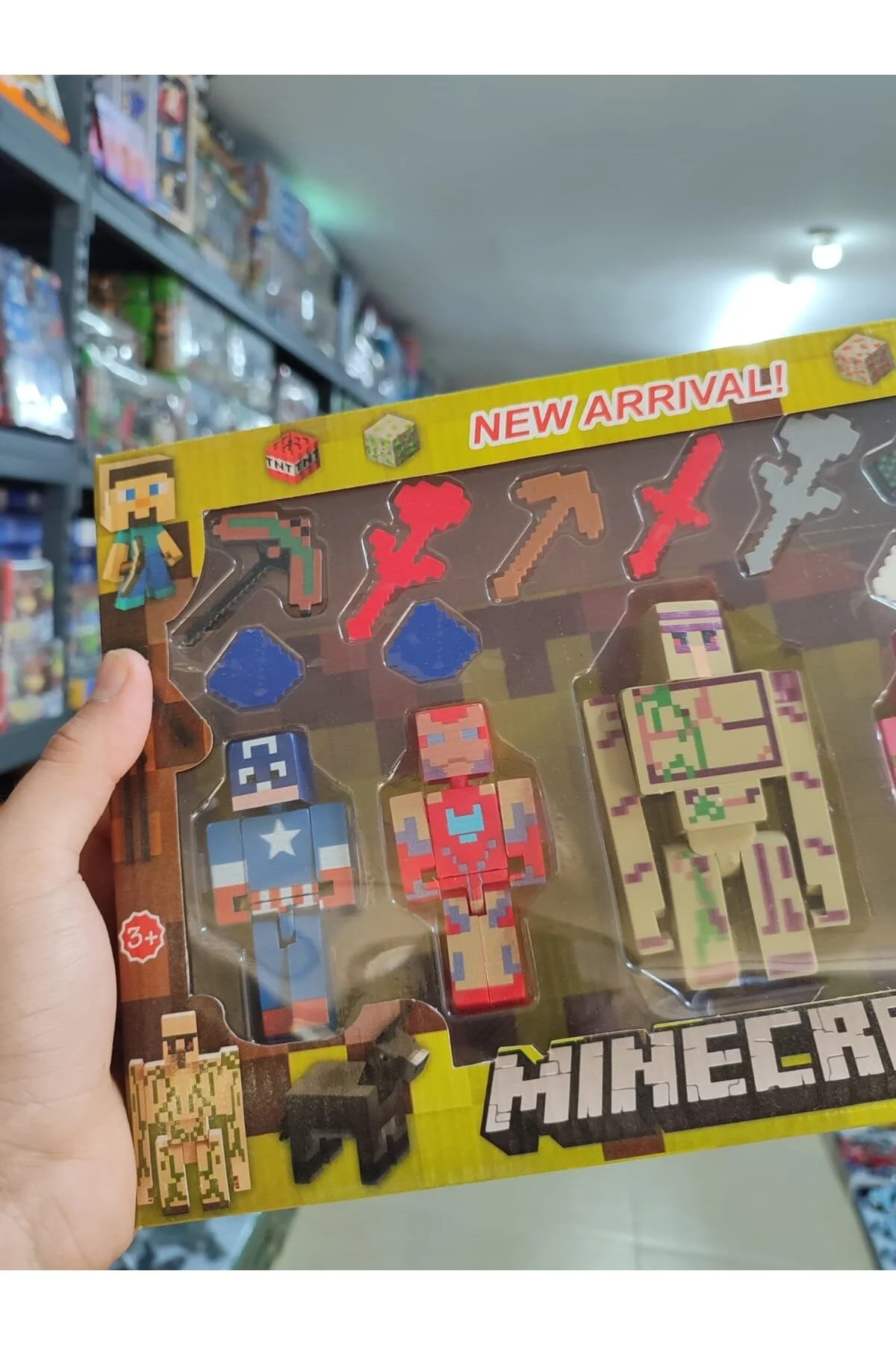 اسباب بازی های فیگور شخصیت مجموعه اکشن فیگورهای زرهی ابرقهرمانی MINECRAFT ویژه 5 VARDEM OYUNCAK