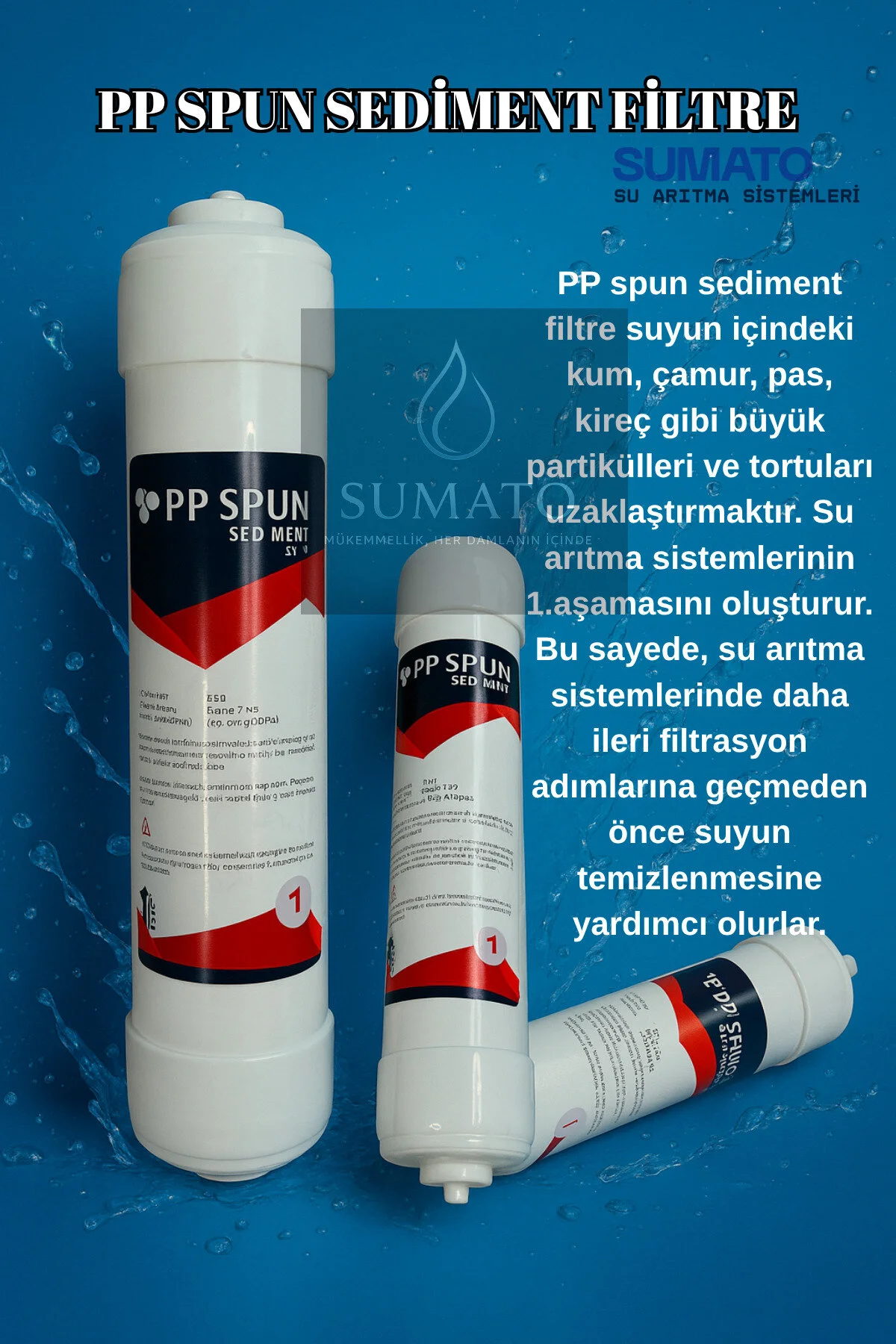 لوازم جانبی تصفیه کننده آب مجموعه فیلتر کیس بسته با 5 – ست پرمیوم | فیلتراسیون بالا SUMATO