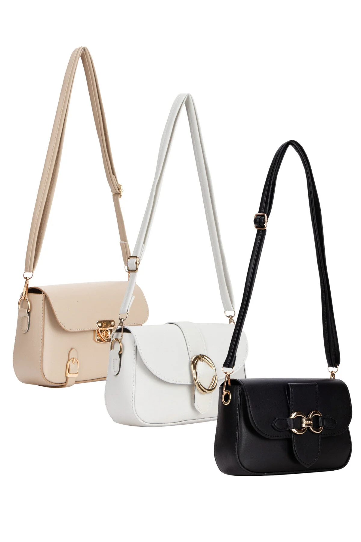 کیف شانه ای زنانه 3 تکه سه صلیب Adelina Bags