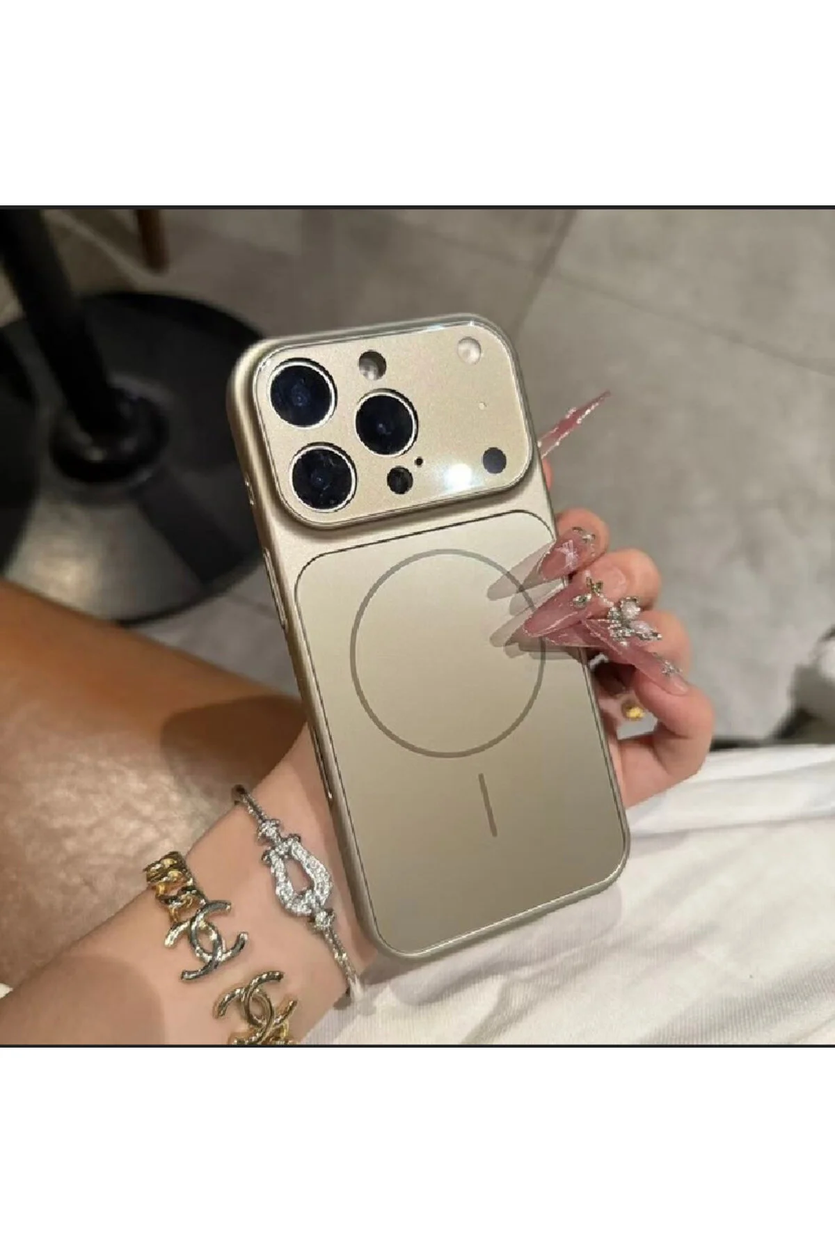 کاور و قاب سری تیتانیوم | IPHONE 17 PRO MAGSAFE محافظ دوربین مغناطیسی گوشی براق emybox