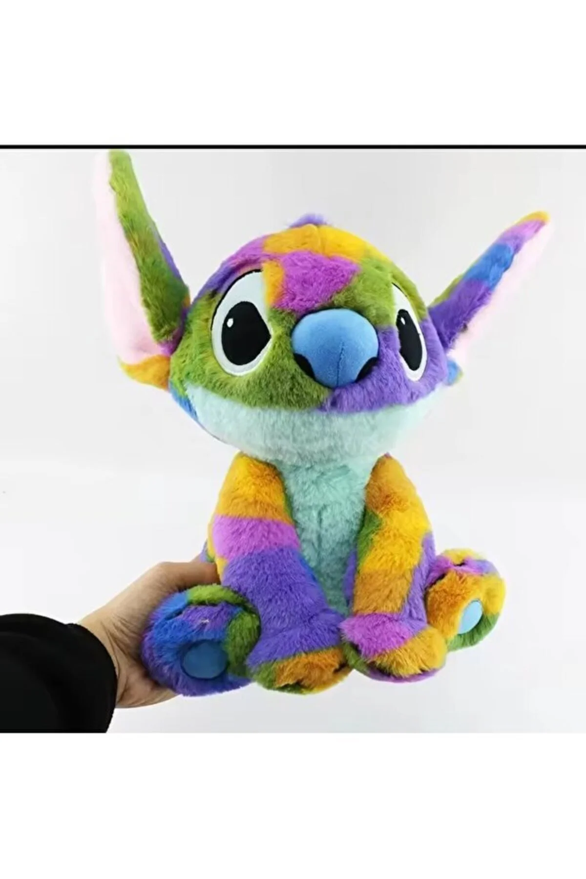 اسباب بازی های پشمی رنگین کمان کوک مخمل خواب دار رنگارنگ STICH سری مخصوص استیک با پر adayus
