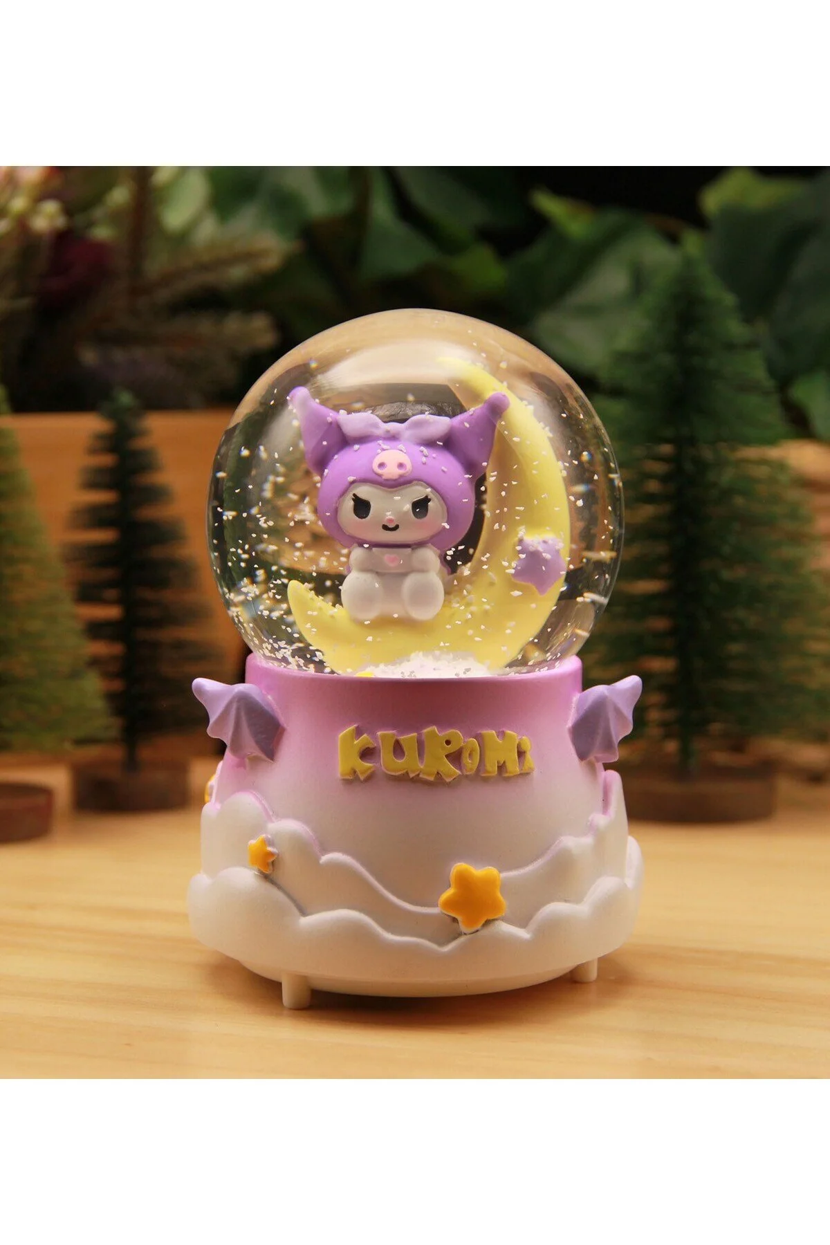 گوی برفی KUROMI نورانی و موزیکال SNOW GLOBE در سایز بزرگ A از ترکیه HEDİYEBİZİZ