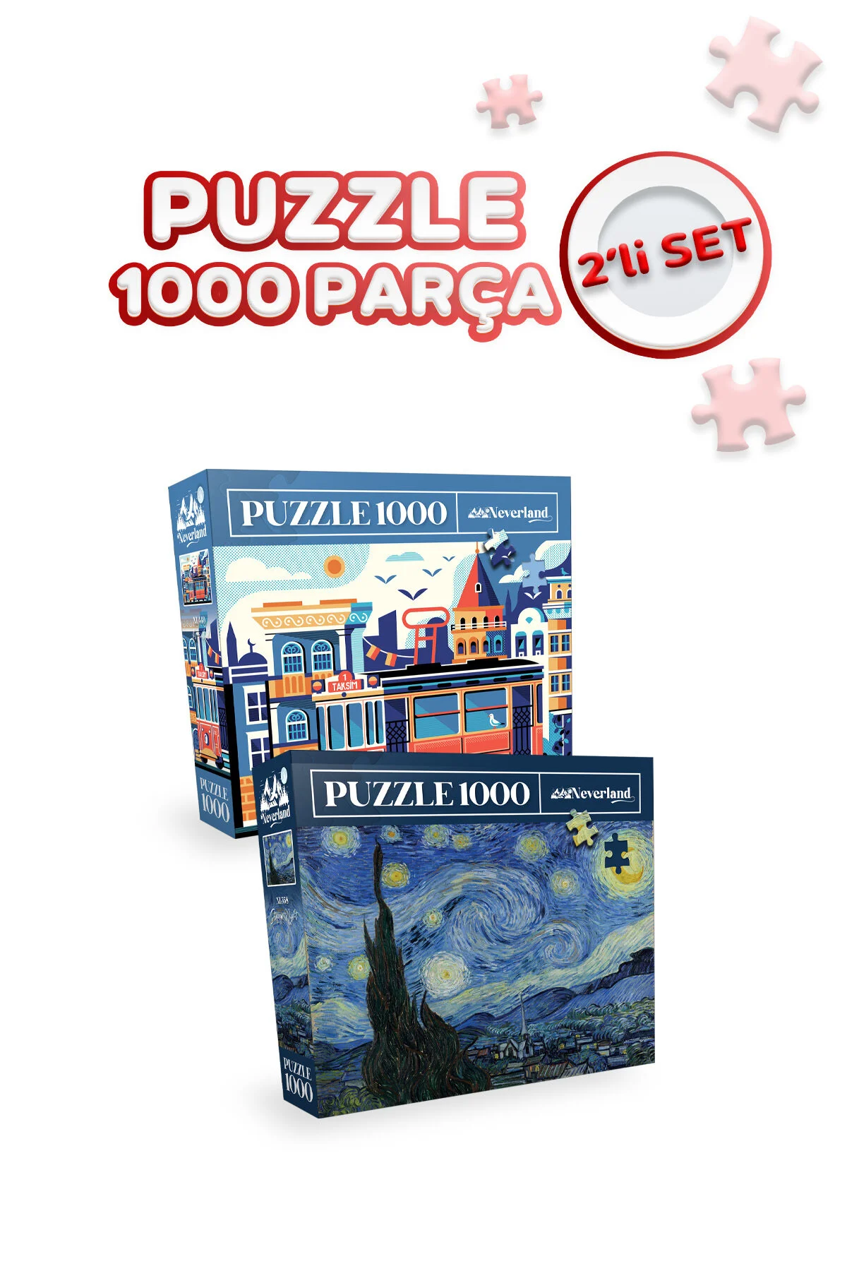 پازل 2 1000 قطعه شب ستاره و استانبول Neverland