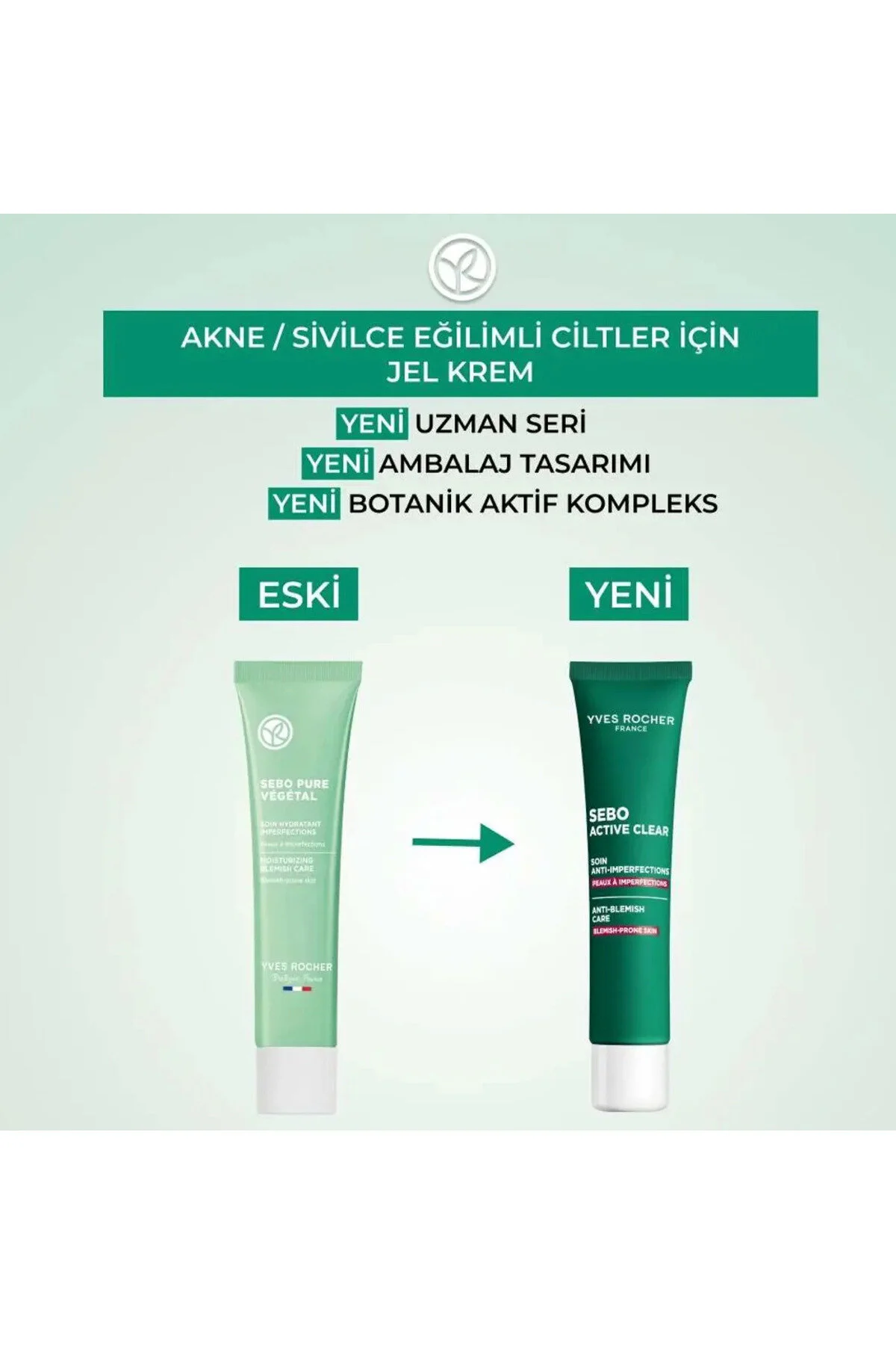 کرم ژل گیاهی خالص Sebo Pure Vegetal برای پوست های مستعد آکنه 40 میل ایوروشه Yves Rocher