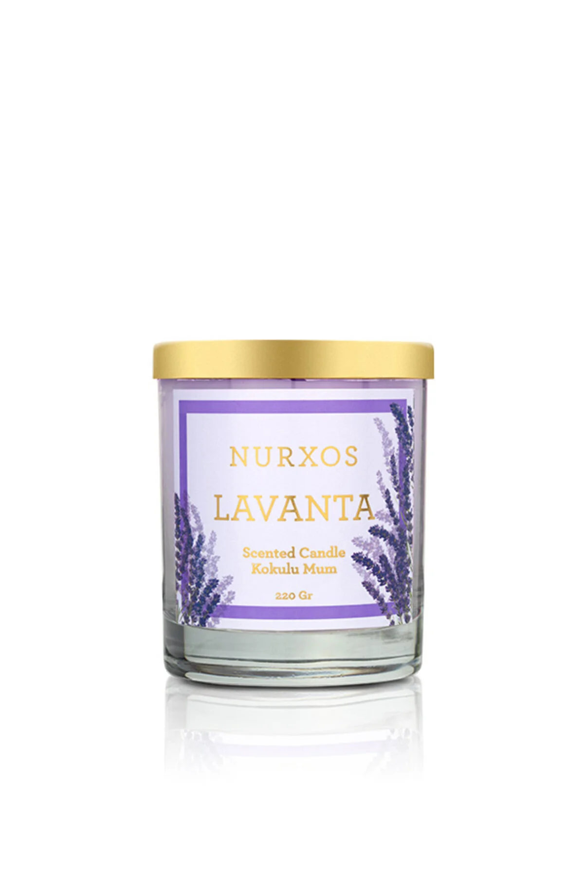 شمع و چراغ 9662 معطر اسطوخودوس 220 گرم گل نورکسوس nurxos