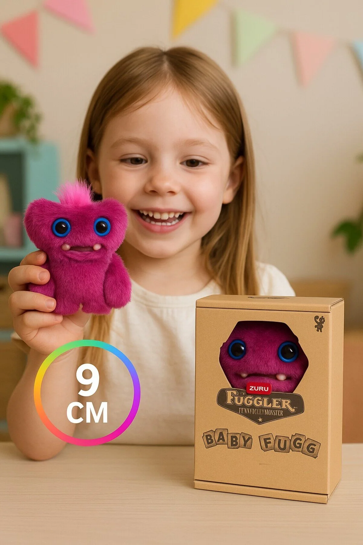 اسباب بازی های پشمی مینی کلکسیونی ZURU FUGGLER BABY FUGGS FUNNY UGLY PLASH TOY SIR BELCH CLARET RED 9CM TOYFEST