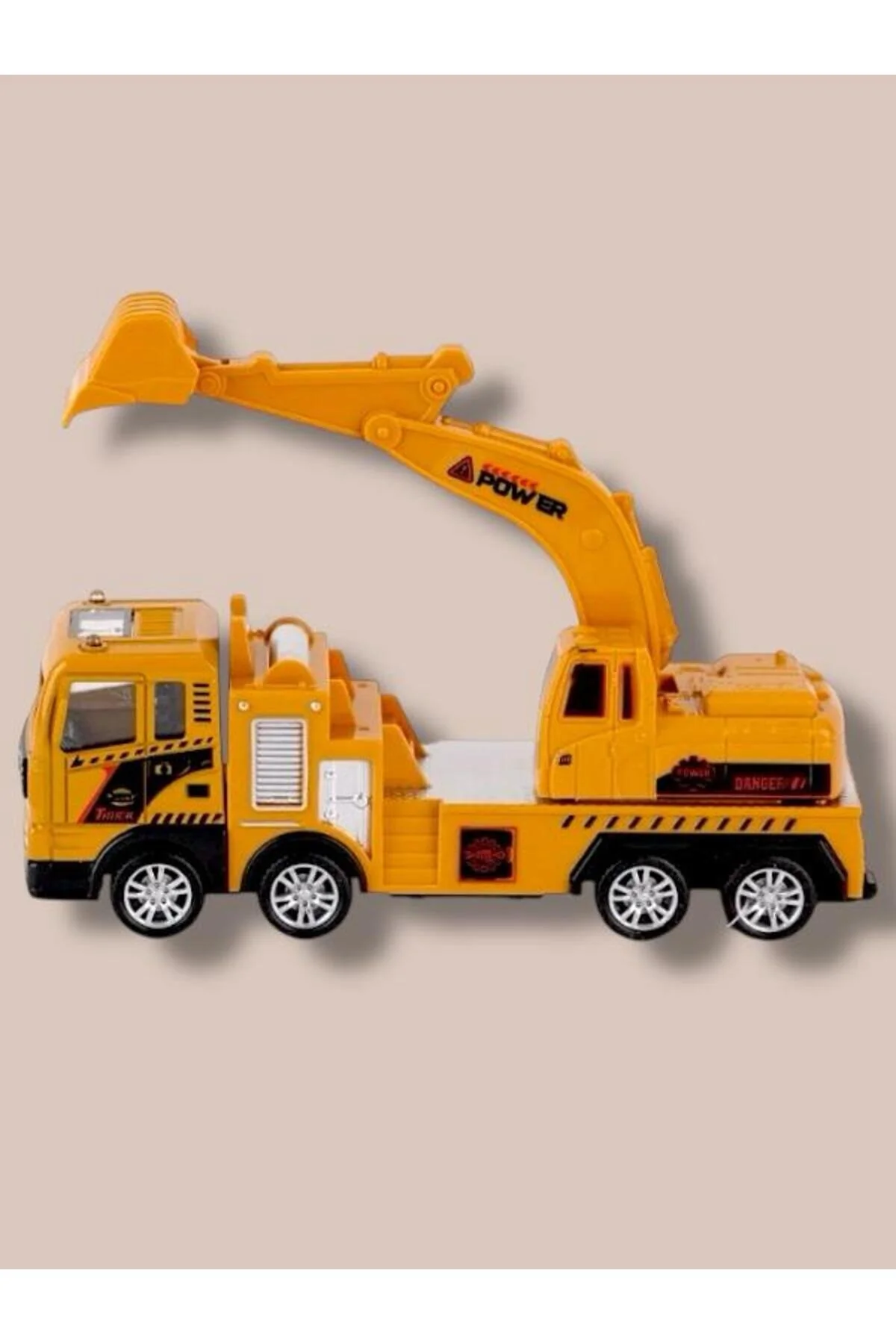 ماشین اسباب بازی YH 711 54A فلز اصطکاکی 1:50 جرثقیل زرد و خراش قیمت 1 قطعه اندازه محصول: 17 سانتی متر SAZE