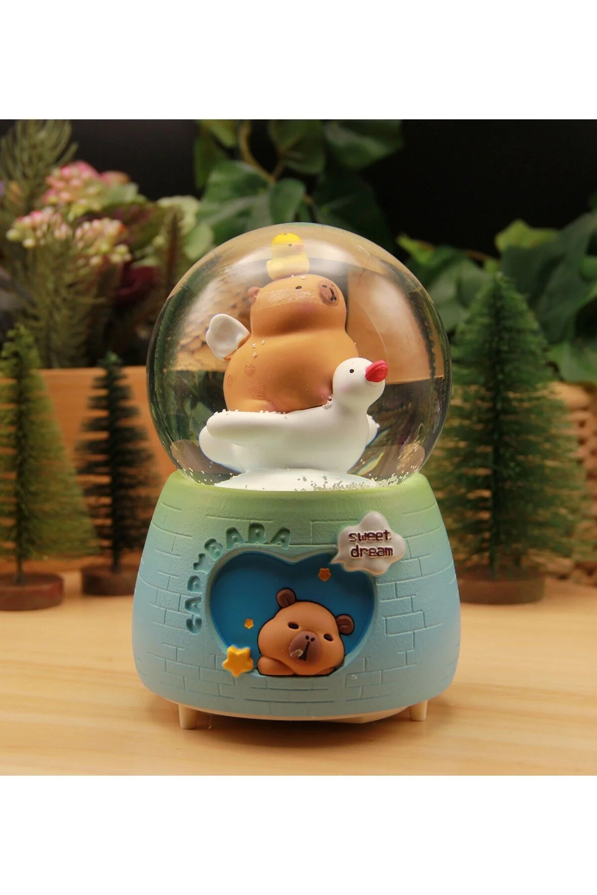 گوی برفی CAPYBARA MEGA SIZE SNOW GLOBE با موتور چراغ ها و MUSIC B از ترکیه HEDİYEBİZİZ