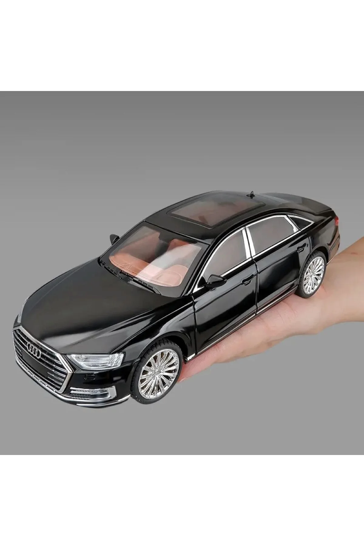 مدل خودرو آئودی A8 ماشین AUDI LONG QUATTRO 1:24 DIECAST METAL مجموعه با صدا و نور اورجینال Oruç Oyuncak
