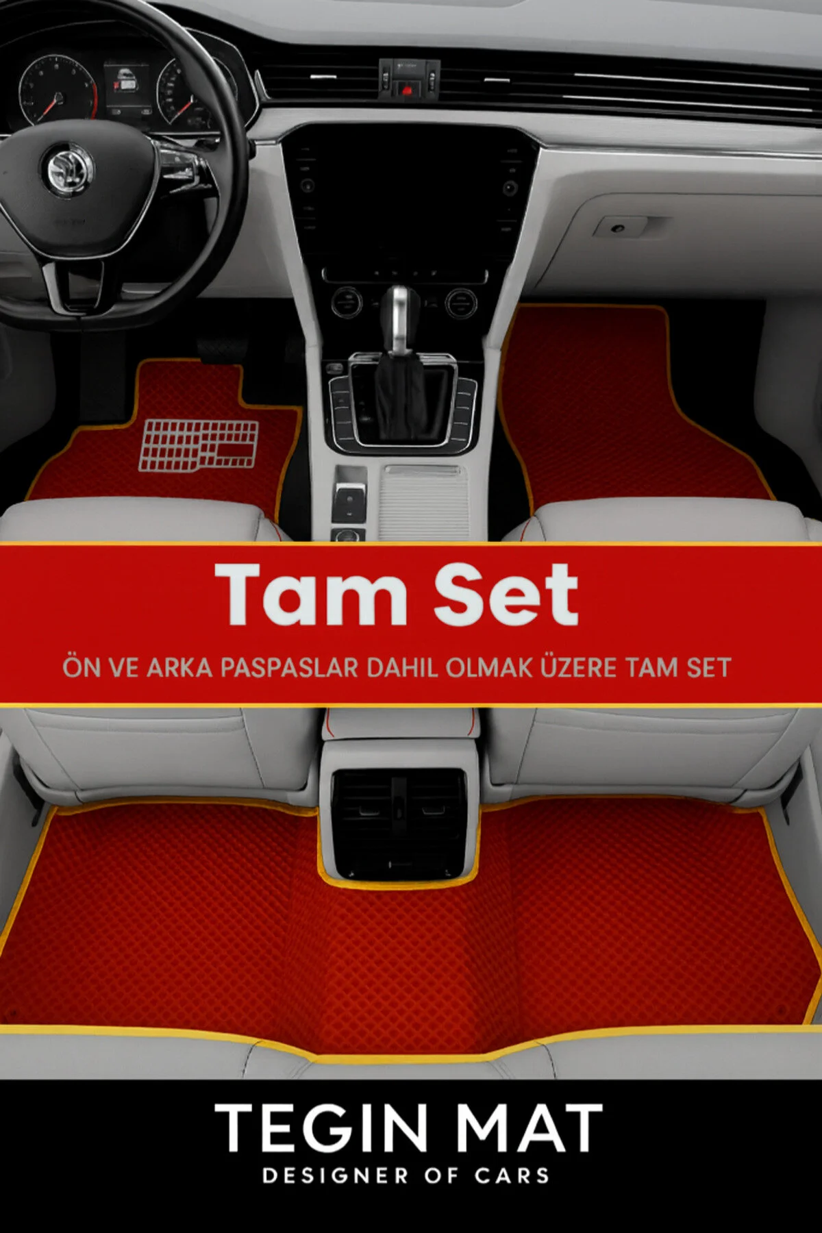 لوگانو کفپوش خودرو JAECOO 7 4X4 2024 2025 VEHICLE SPECIAL EVA MAT قرمز زرد Tegin Mat Designer Of Cars
