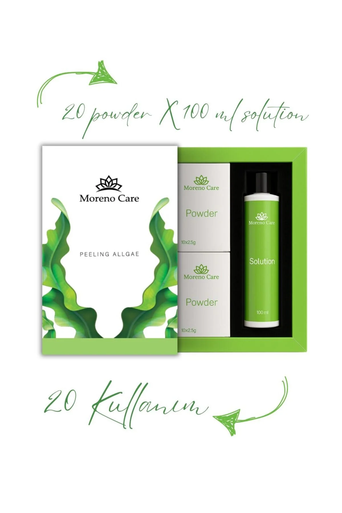 ست مراقبت پوست MORENO CARE PEELING لایه برداری جلبک دریایی اورجینال HYDRACOLOR