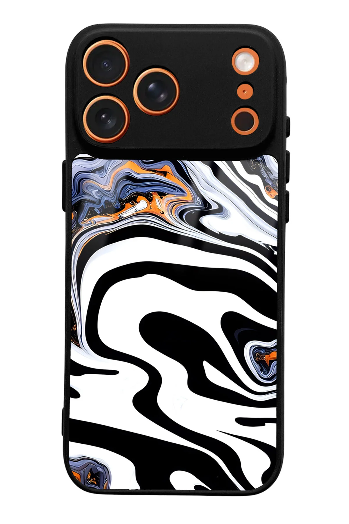 کاور و قاب سازگار با گوشی براق طرح مرمر سفید IPHONE 17 PRO MAX Spoyi