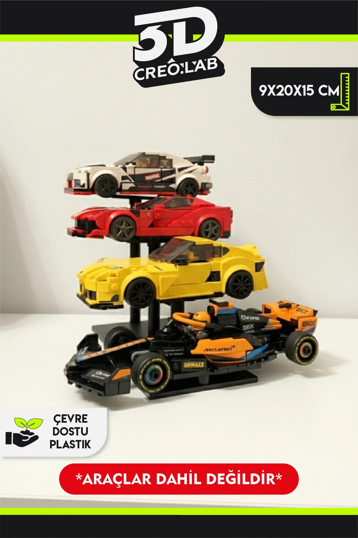 لگو و اسباب بازی های ساخت محور پایه نمایشگر 4 تکه LEGO F1 از ترکیه 3Dcreo.lab