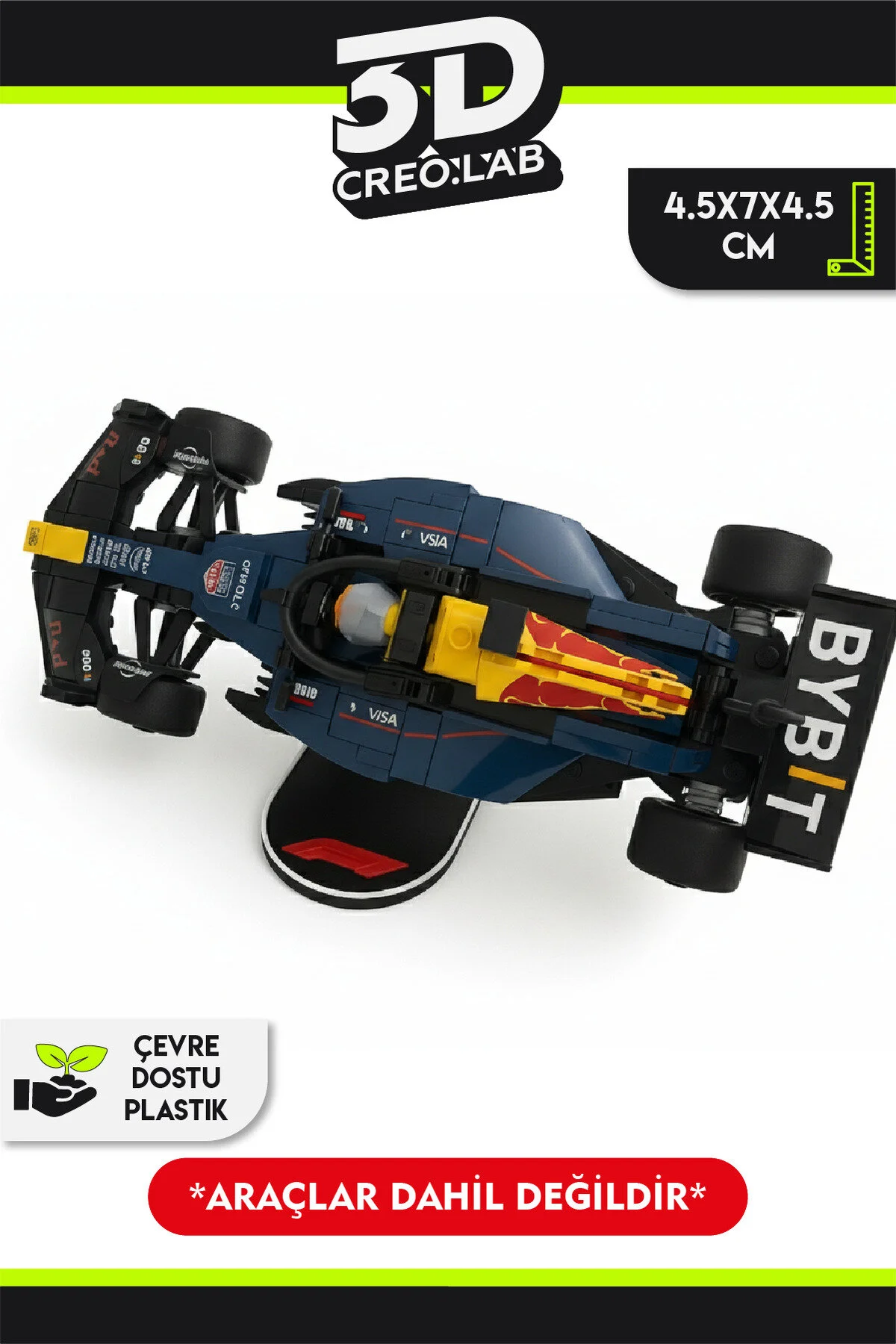 لگو و اسباب بازی های ساخت محور پایه تک نمایشگر با لوگوی LEGO F1 CR LFS004 از ترکیه 3Dcreo.lab