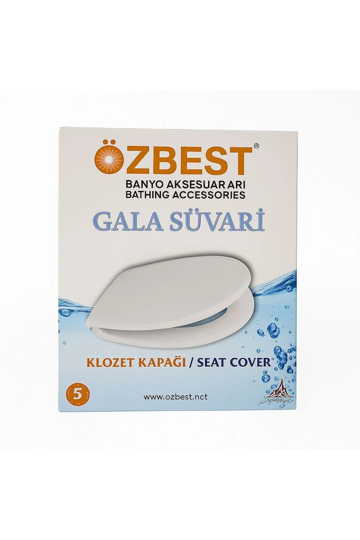 درب توالت صندلی پلاستیکی GALA با کمک فنر سفید ÖZBEST