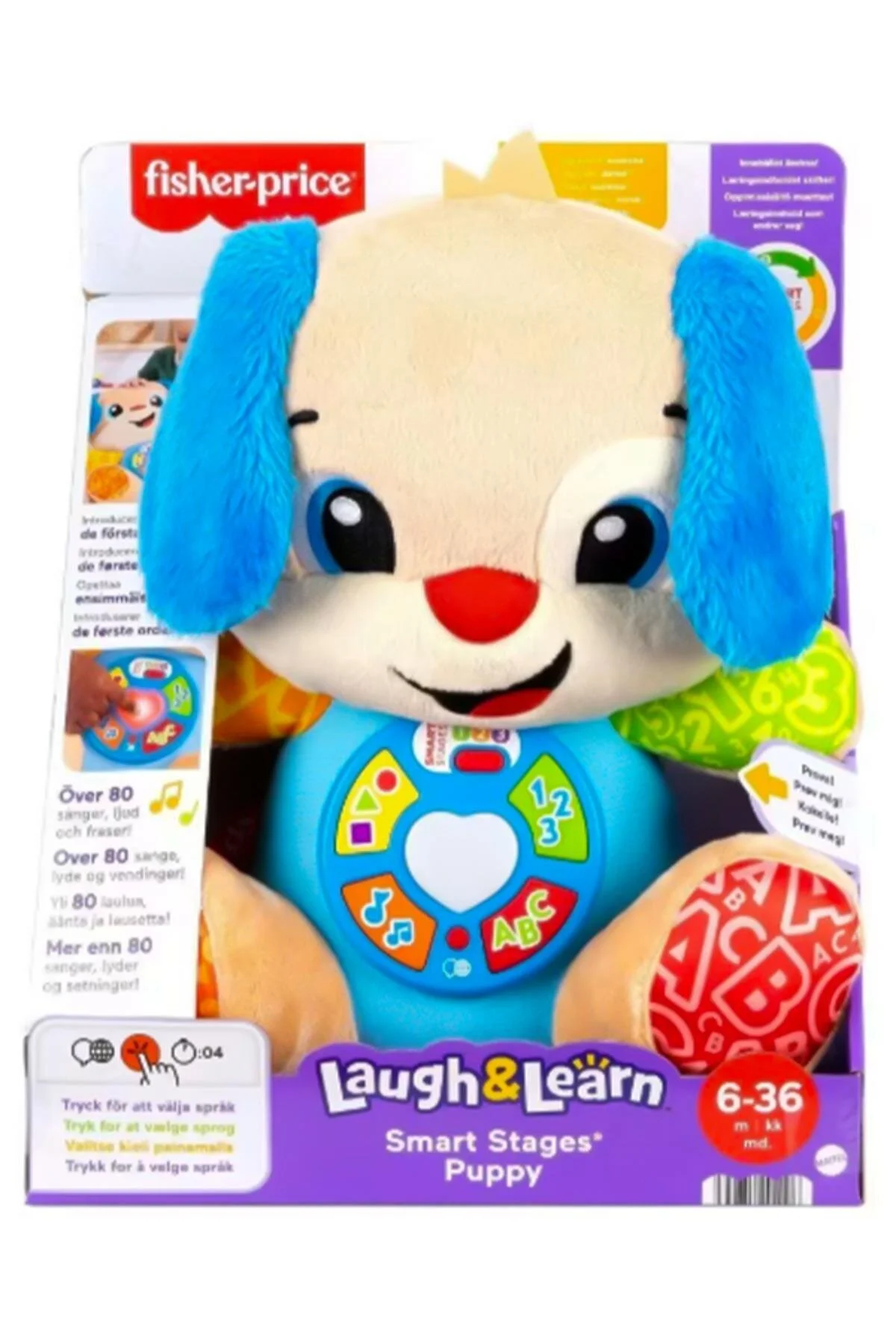 اسباب بازی های پشمی FISHER PRICE FUN AND LEARN AGE BASED PUPPY چند زبانه کودک JFD25 Fisher Price