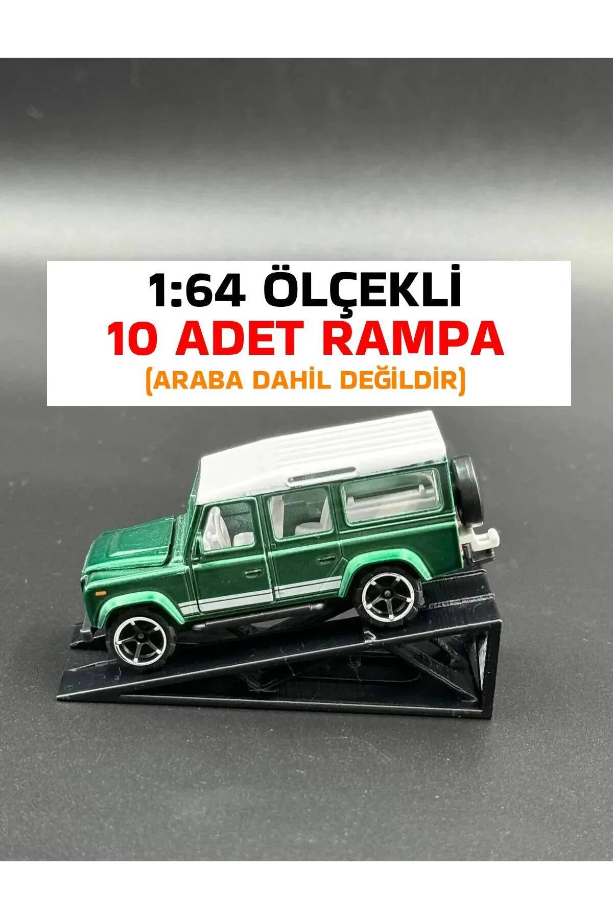 ماشین اسباب بازی رمپ نمایشگر مقیاس 1:64 مشکی خودرو شامل نمی شود! 3D Atelier
