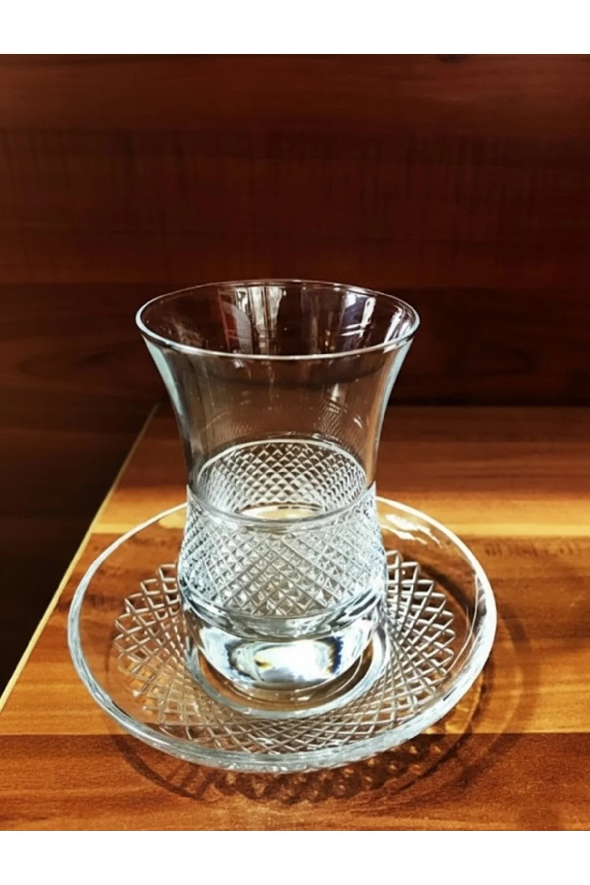 لیوان 62561 مدل کاخ برش تزئین 6 فنجان چای 100 سی قطعه قاشق شیشه ای با هدایا پاشاباغچه Paşabahçe