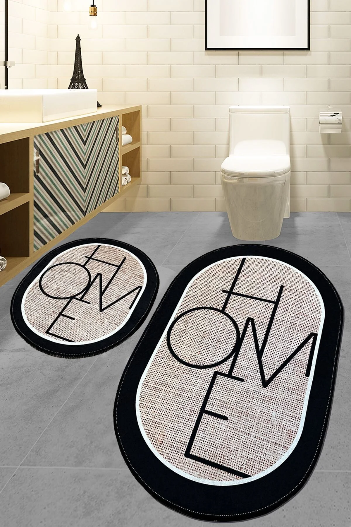 پادری حمام MOHE 2 فرش DJTBANYO را تنظیم کنید Chilai Home