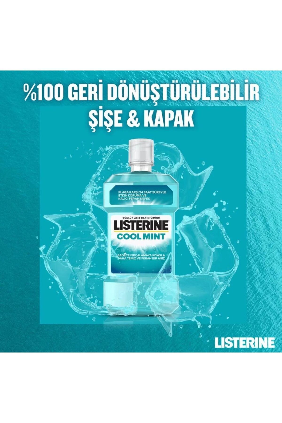 دهان شویه COOL MINT ORAL CARE WATER 1000 ML X 2 اورجینال Listerine