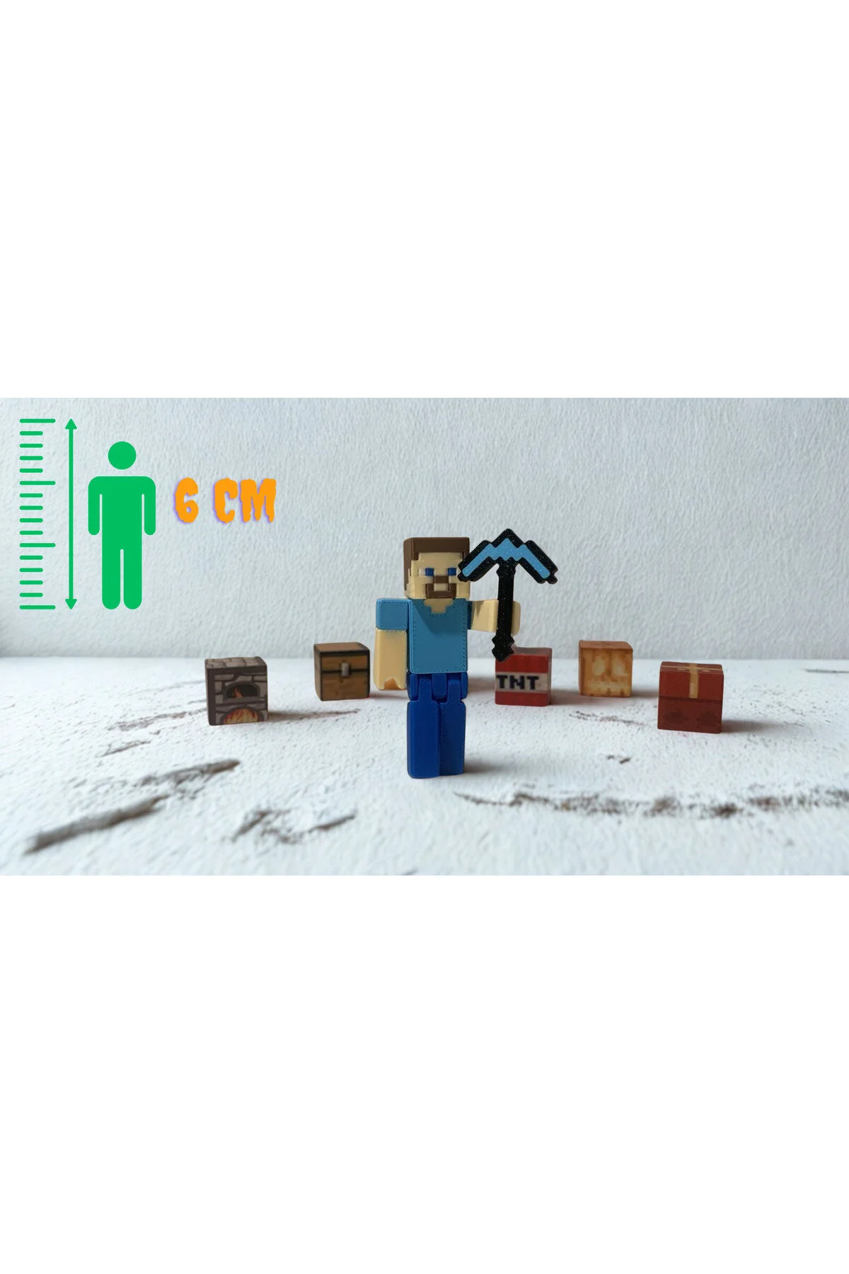 لگو و اسباب بازی های ساخت محور MINECRAFT STYLE MINI FIGURE STEVE +20 بلوک تصادفی از ترکیه RoRoToys