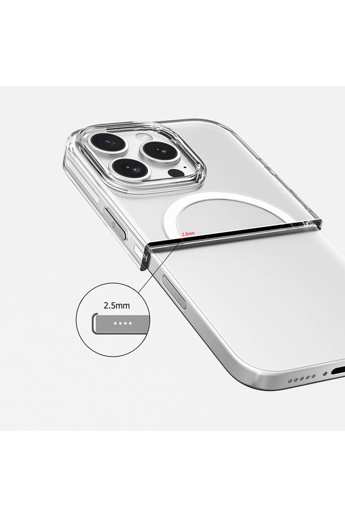 کاور و قاب IPHONE 16 PRO CASE MAGSAFE شارژ دوربین ویژه محافظ CRYPTO COVER شفاف Zore