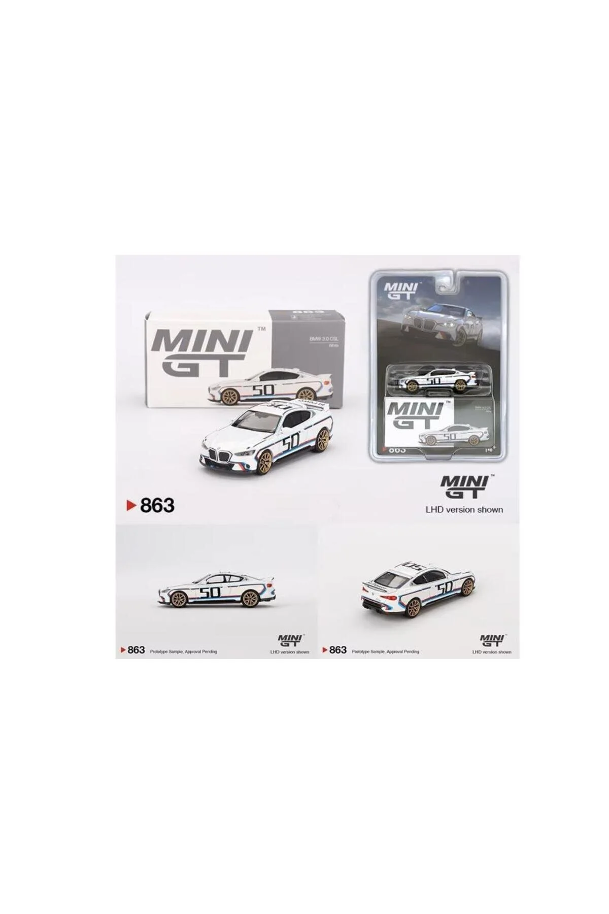 مدل خودرو BL 863 BMW 3.0 CSL سفید 1 64 MODEL CAR اورجینال mini gt
