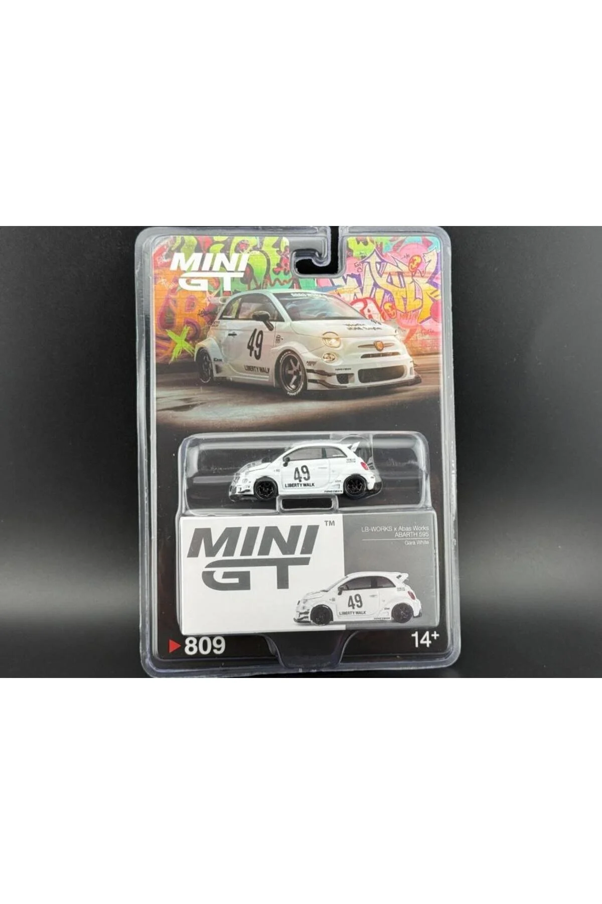 مدل خودرو ماشین BL 809 LB WORKS X ABAS ABARTH 595 GARA سفید 1 64 MODEL CAR اورجینال mini gt