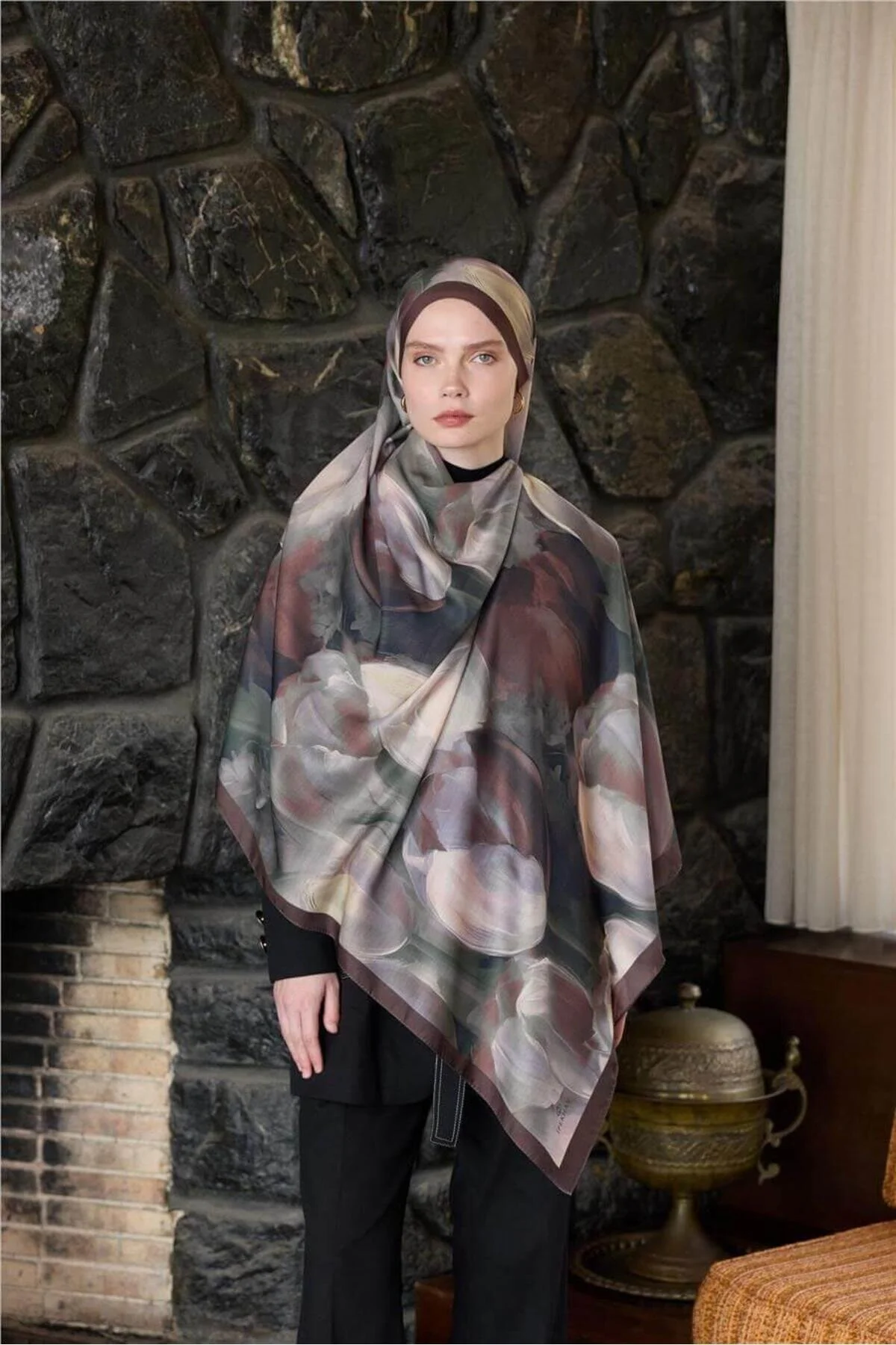 شال نرم زمستانی بلوم 3067 10090 İpekhan