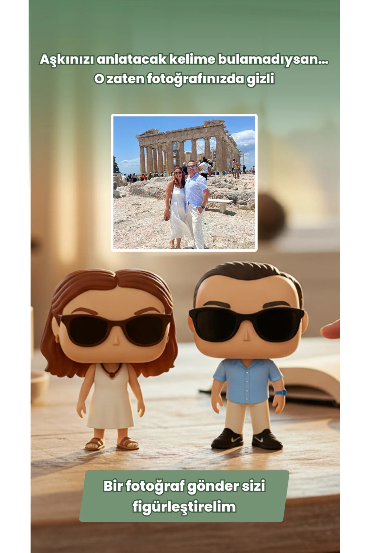 فیگور شخصیسازی شده زوج – هدیه ویژه پرمعنا به سبک سه بعدی FUNKO پاپ ساخته از عکس ترکیه VER SİPARİŞİ SEVİLİYORSUN