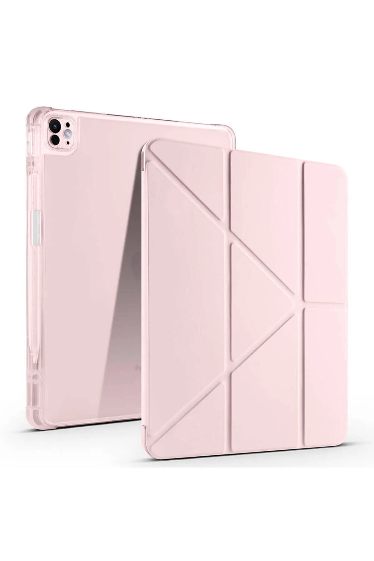 کاور تبلت قاب پایه تاشو ZORE TRI IPAD PRO 13 M5 با محفظه قلم رزگلد tekno grup