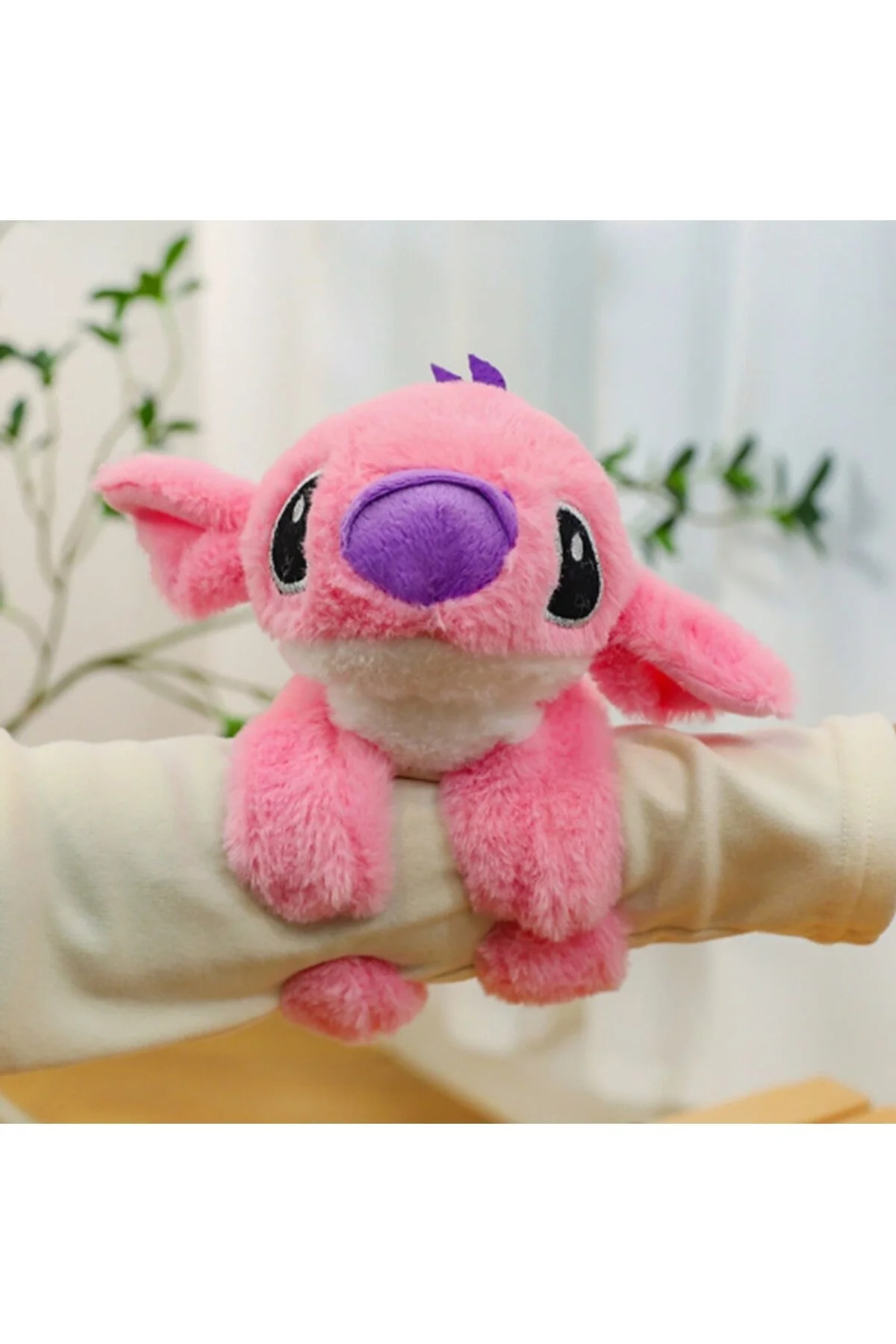 اسباب بازی های پشمی مخمل خواب دار LILO PINK STITCH را می توان به بازو بند دوخت نرم 20 سانتی متری وصل کرد. NB market