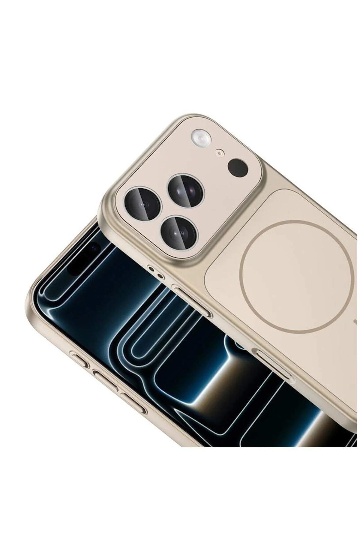 کاور و قاب سازگار APPLE IPHONE 17 PRO CASE COLORSHIELD TITANMAG شارژ بی سیم DESERT TITANIUM Zebana