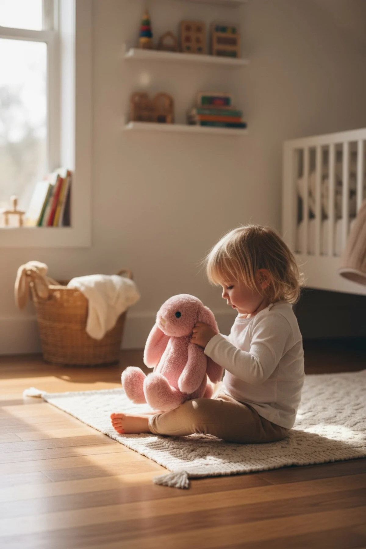 اسباب بازی های پشمی SLEEPING COMPANION ULTRA SOFT PLASH RABBIT 34 سانتی متر MOISY